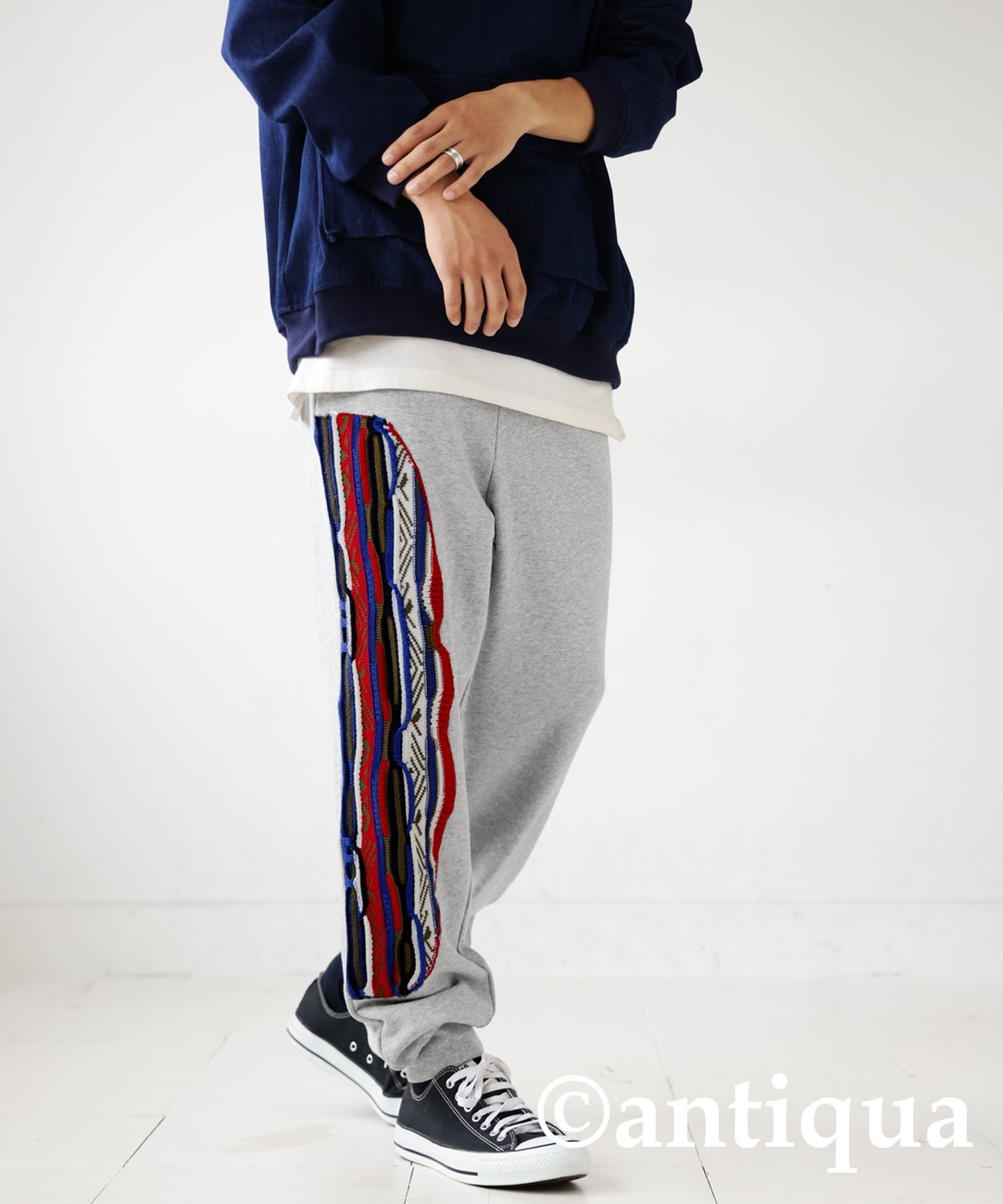 Cougie Knitting Docking Sweat Pants Men’s