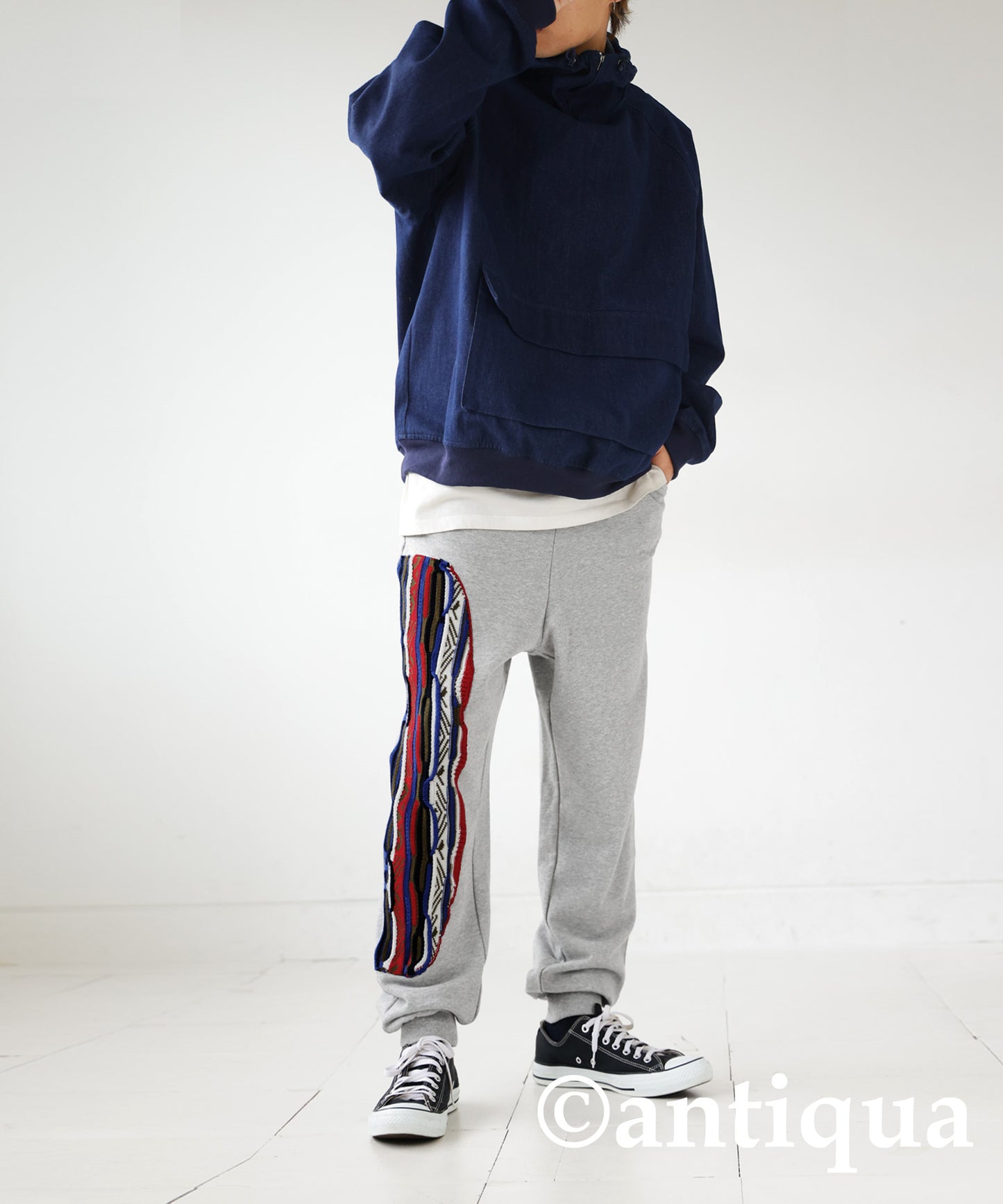 Cougie Knitting Docking Sweat Pants Men’s