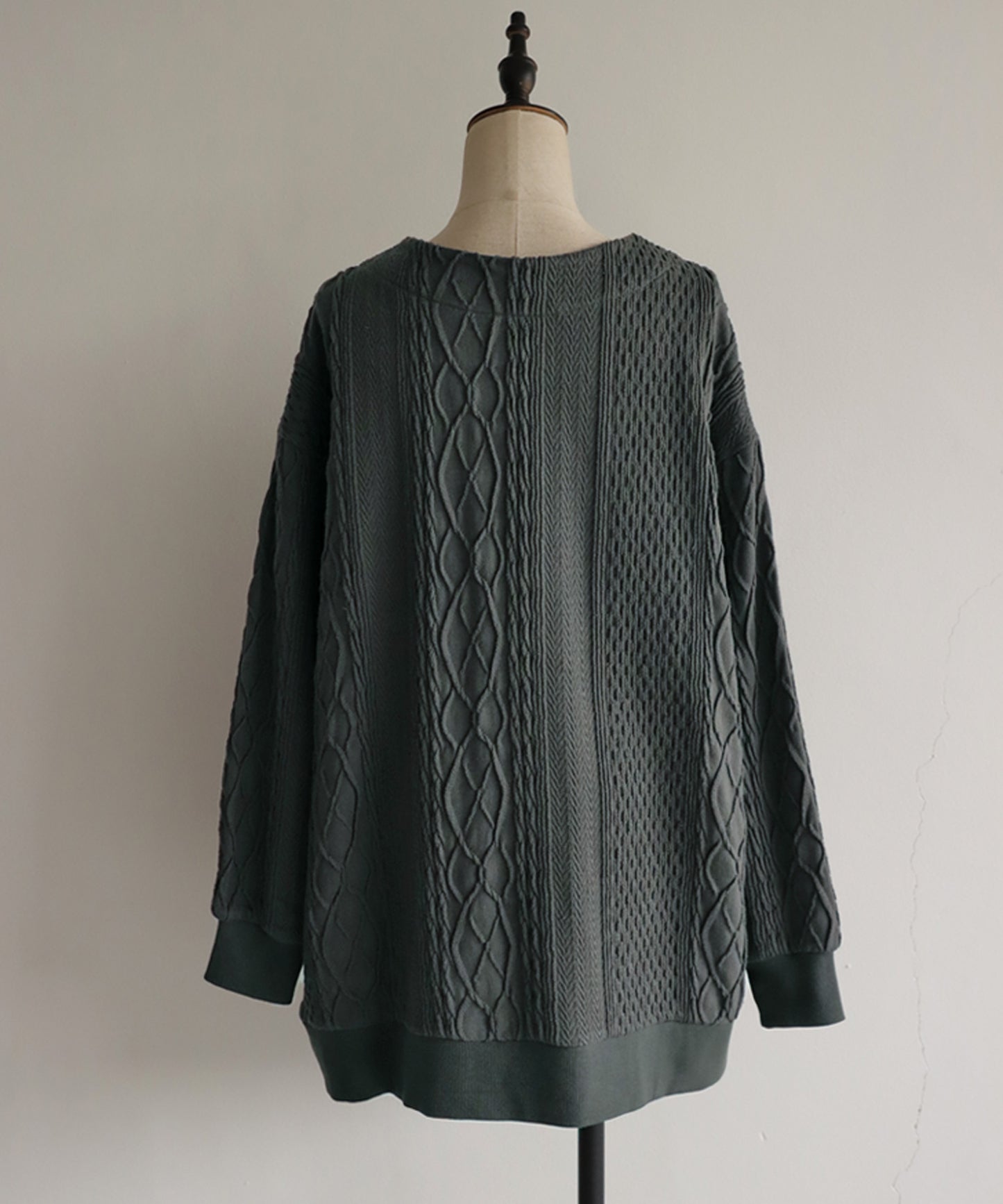 Cable Jacquard Cardigan Ladies