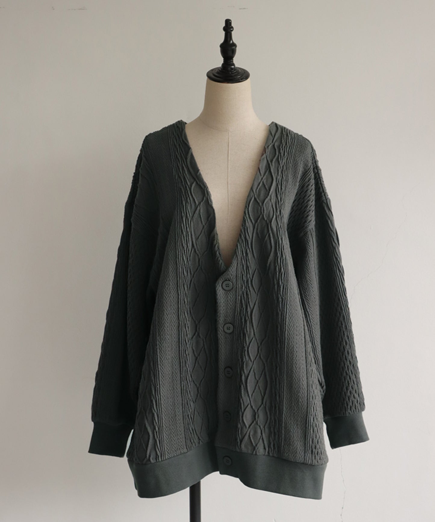 Cable Jacquard Cardigan Ladies