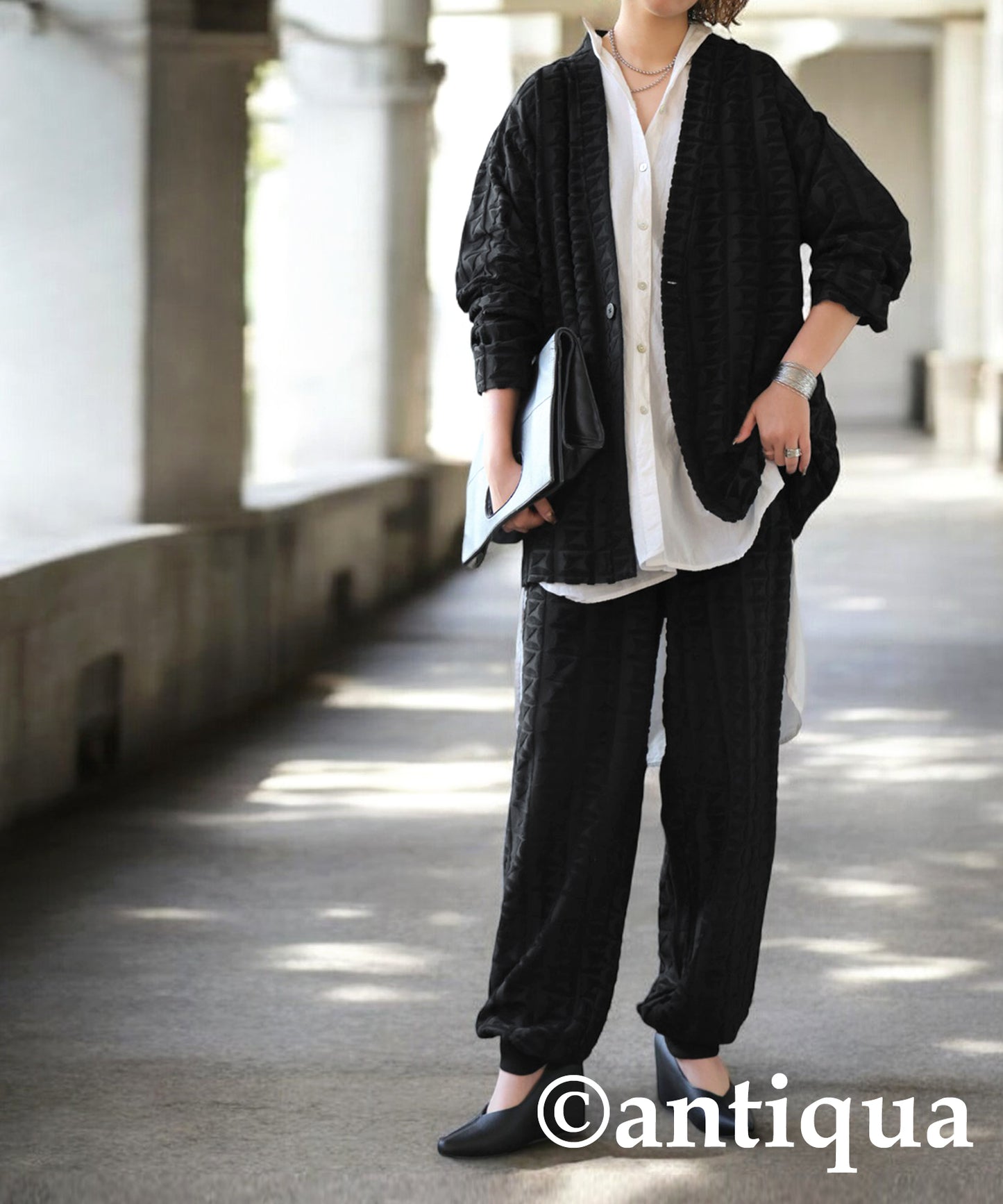 Pile Jacquard Cardigan Ladies