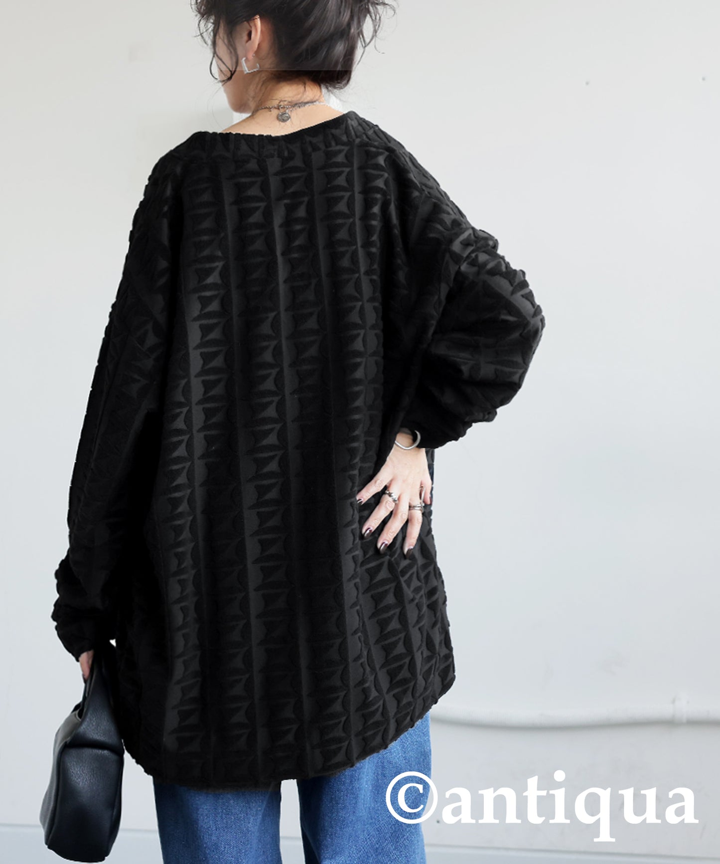 Pile Jacquard Cardigan Ladies