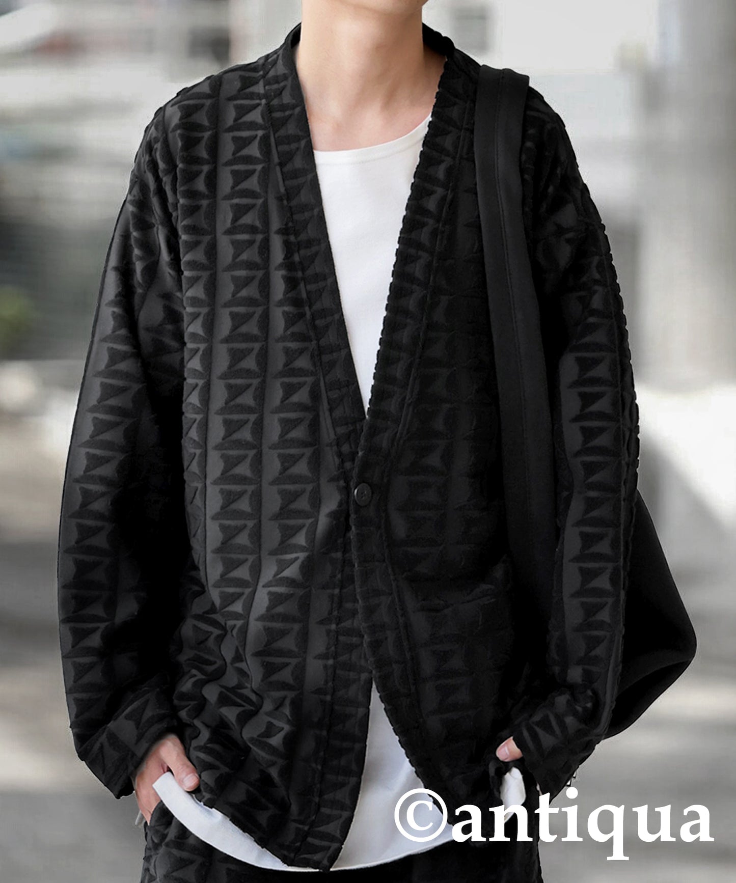 Pile Jacquard Cardigan Men's