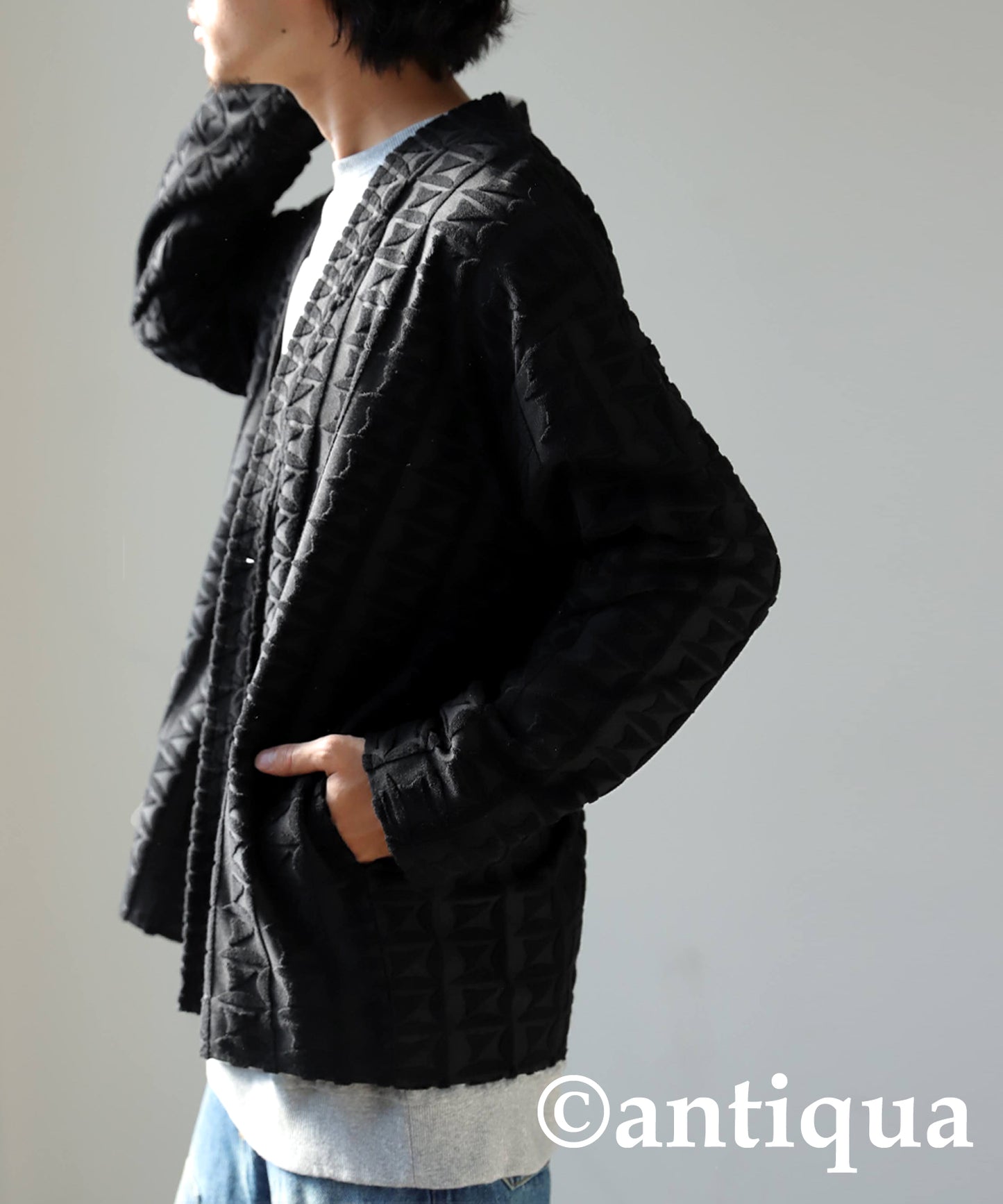 Pile Jacquard Cardigan Men's