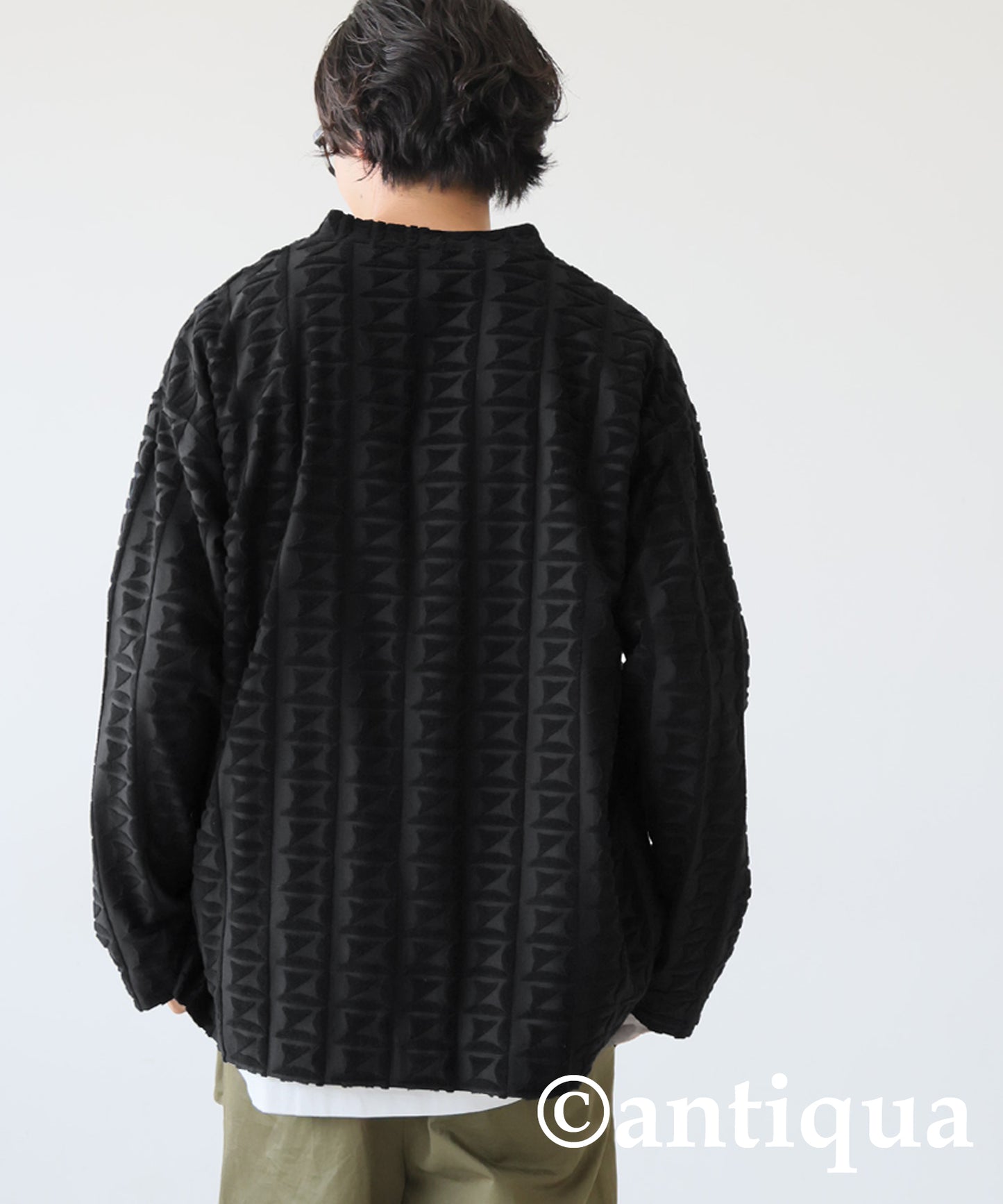 Pile Jacquard Cardigan Men's