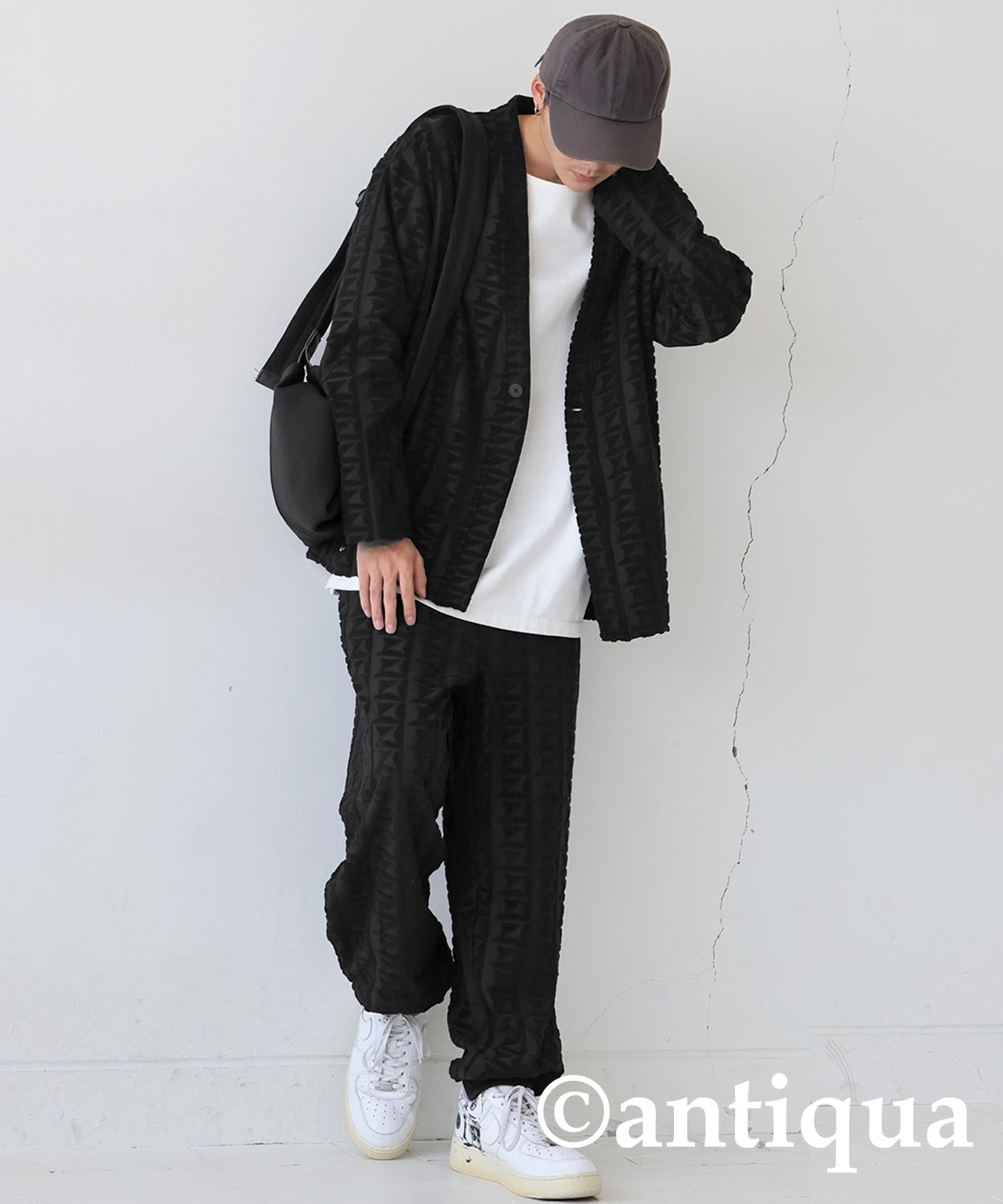 Pile Jacquard Cardigan Men's