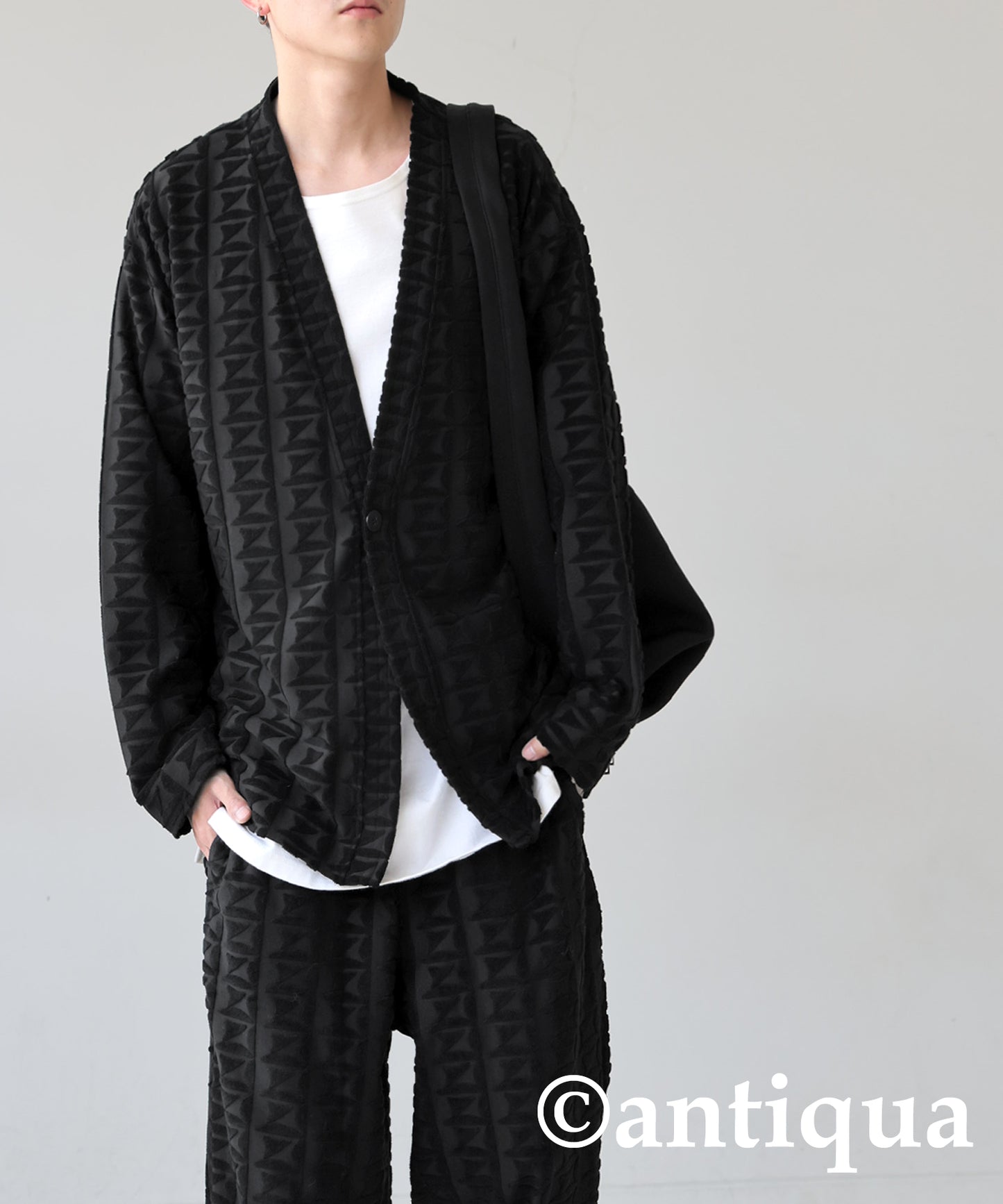 Pile Jacquard Cardigan Men's