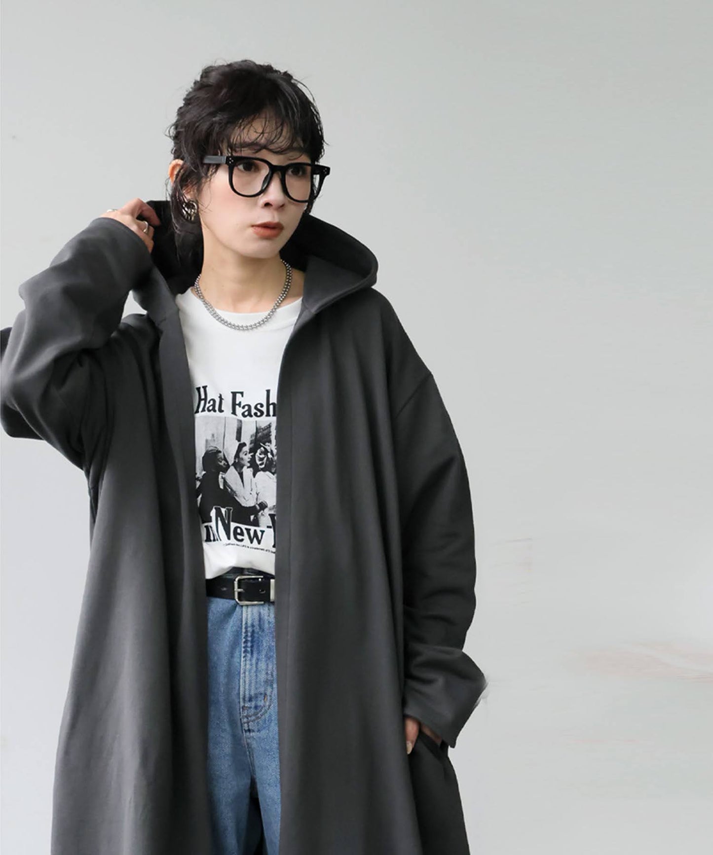 Long French Terry Cardigan Ladies