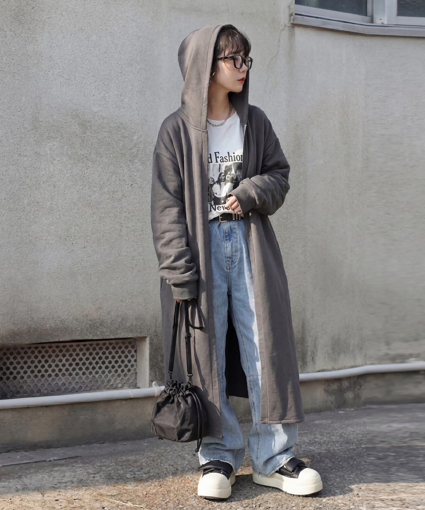Long French Terry Cardigan Ladies