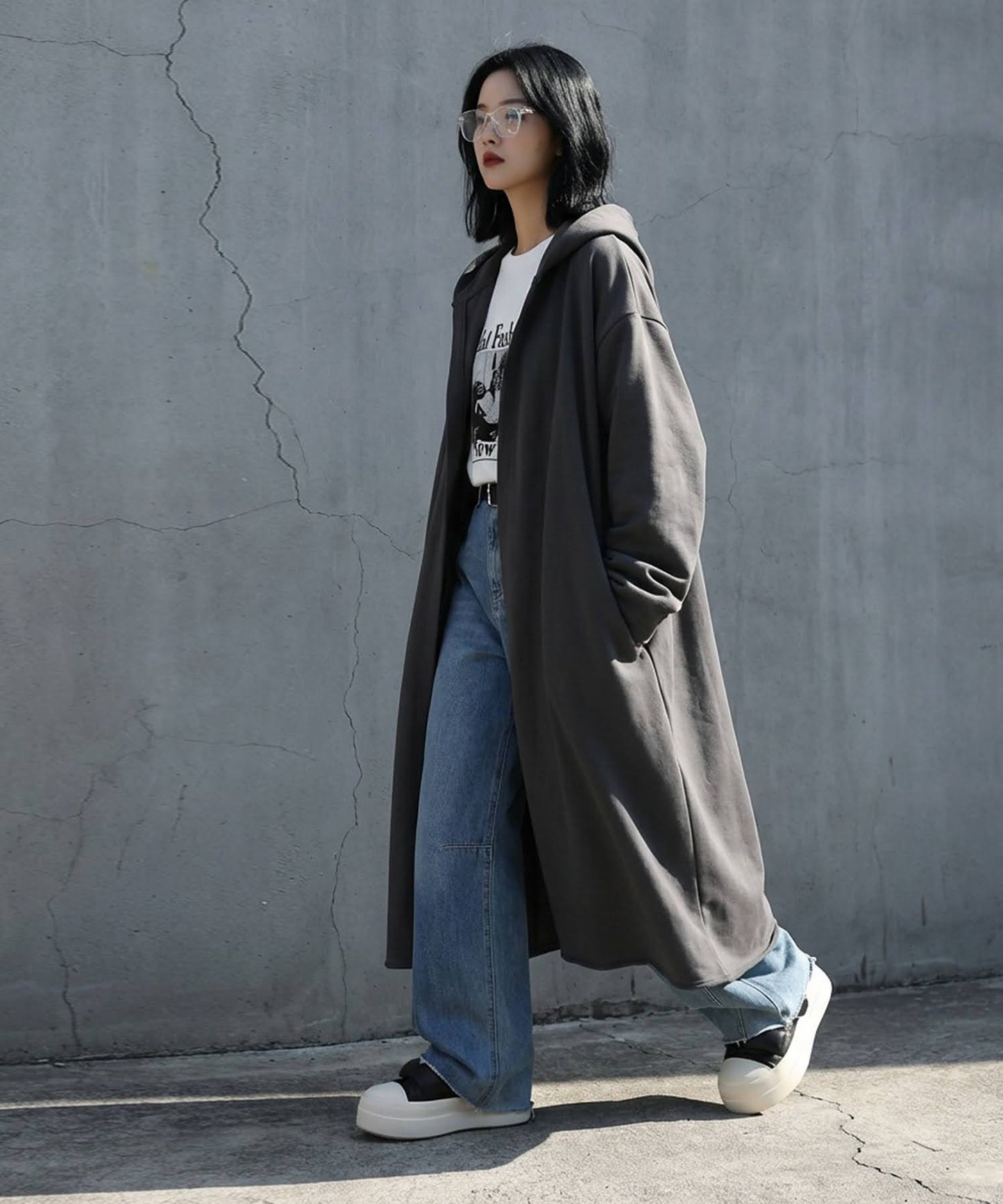 Long French Terry Cardigan Ladies
