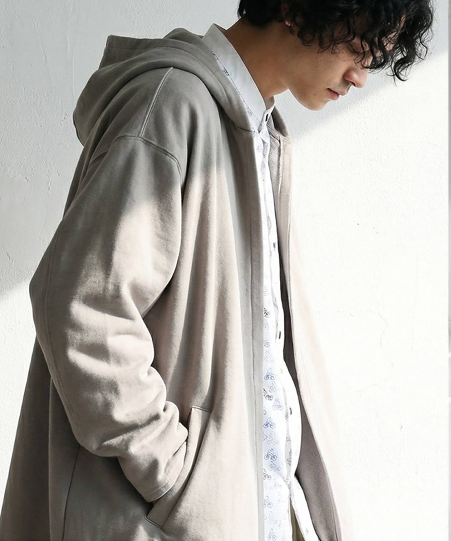 Long French Terry Cardigan Men’s