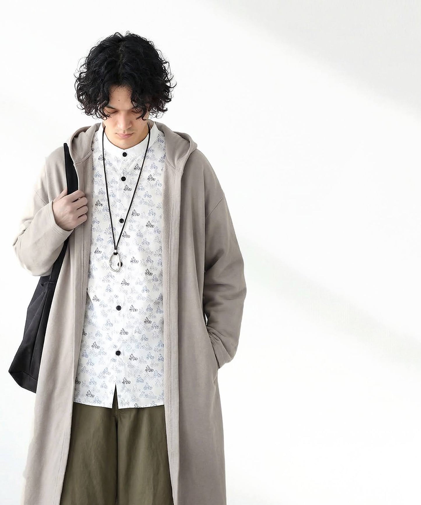 Long French Terry Cardigan Men’s