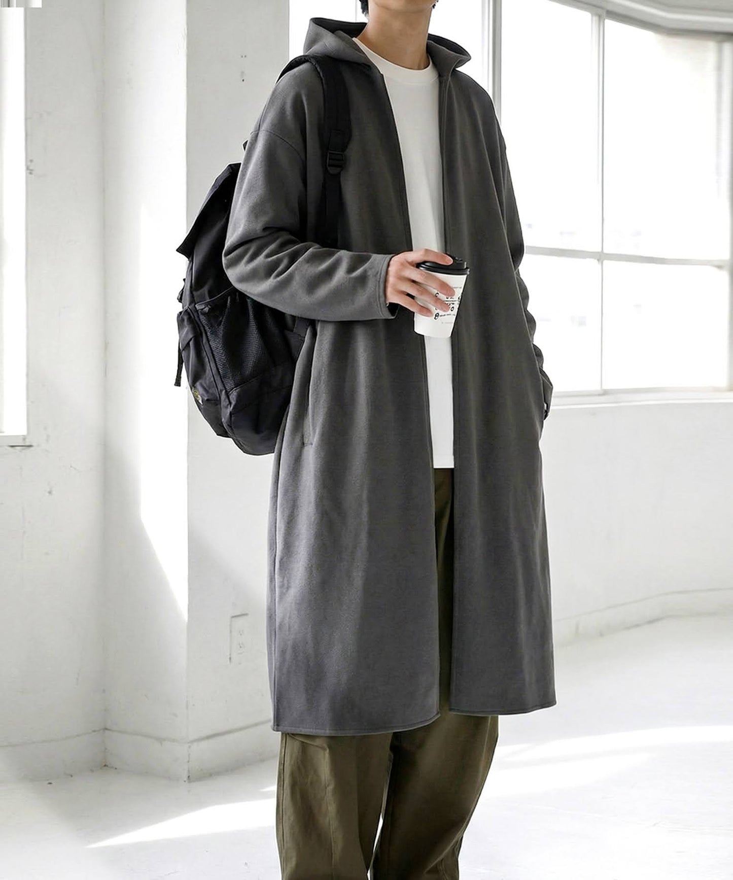 Long French Terry Cardigan Men’s