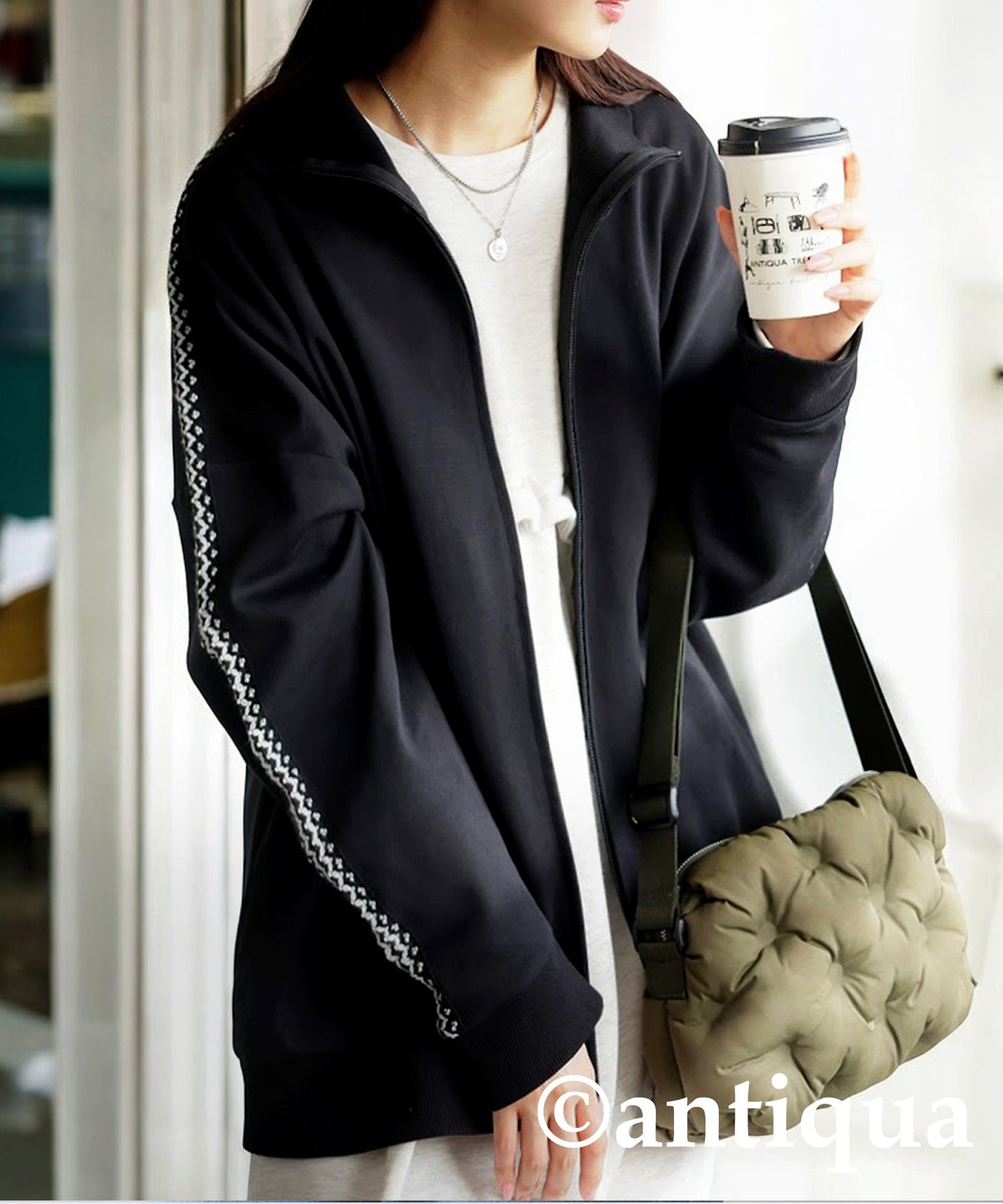 Knit Lace Track Jacket Women