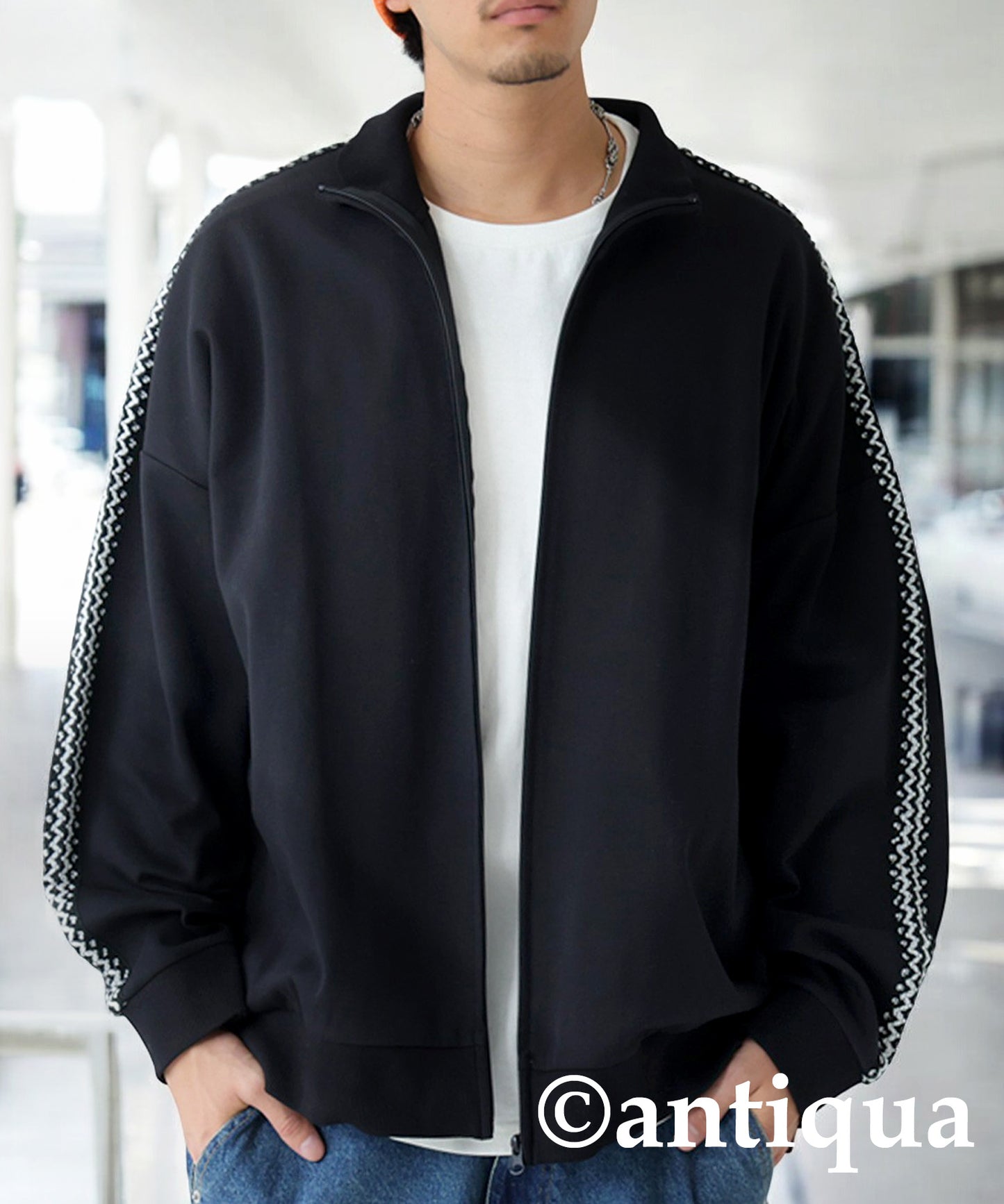 Knit Lace Track Jacket Men's