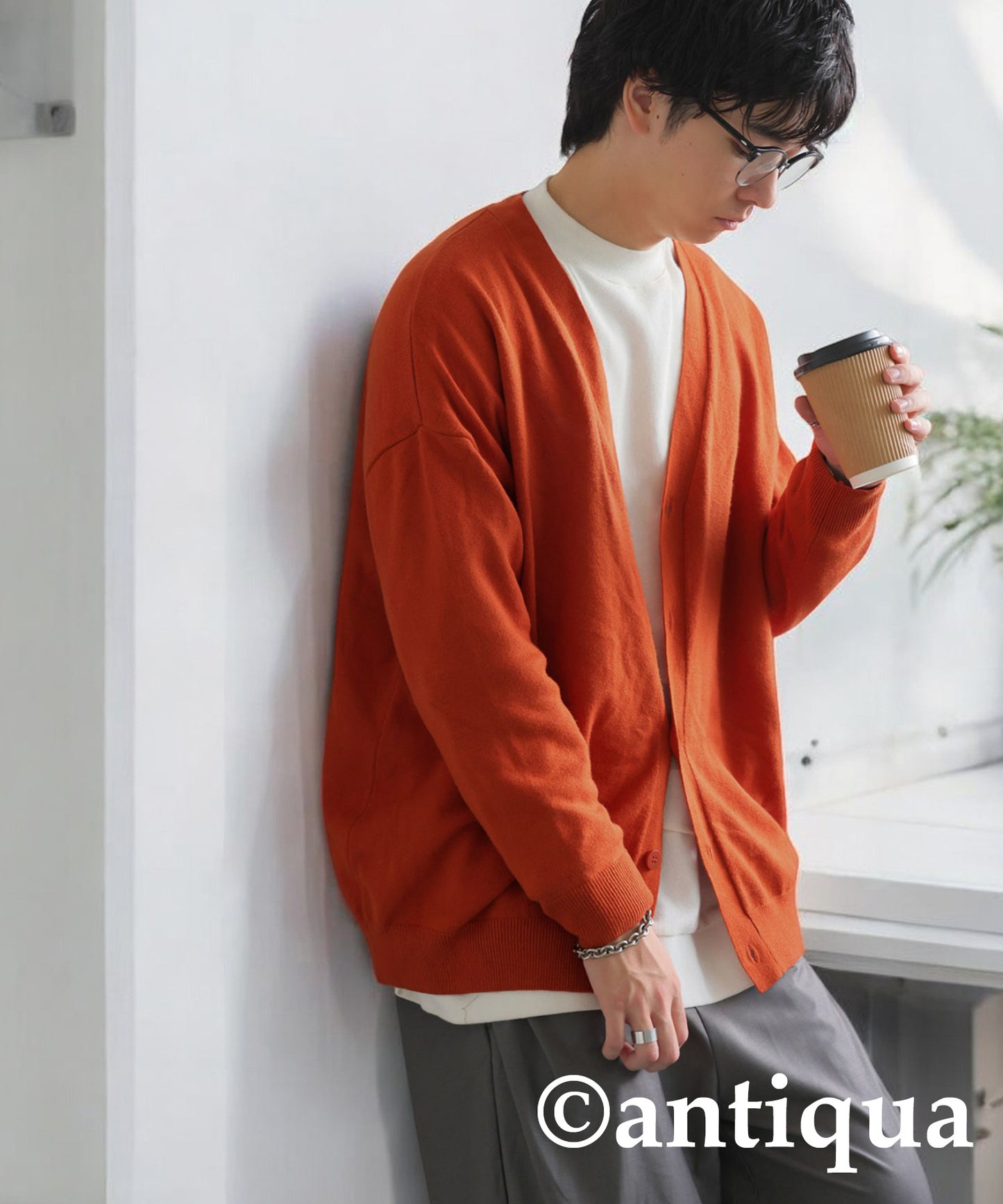 High Gauge Knit Cardigan Men's