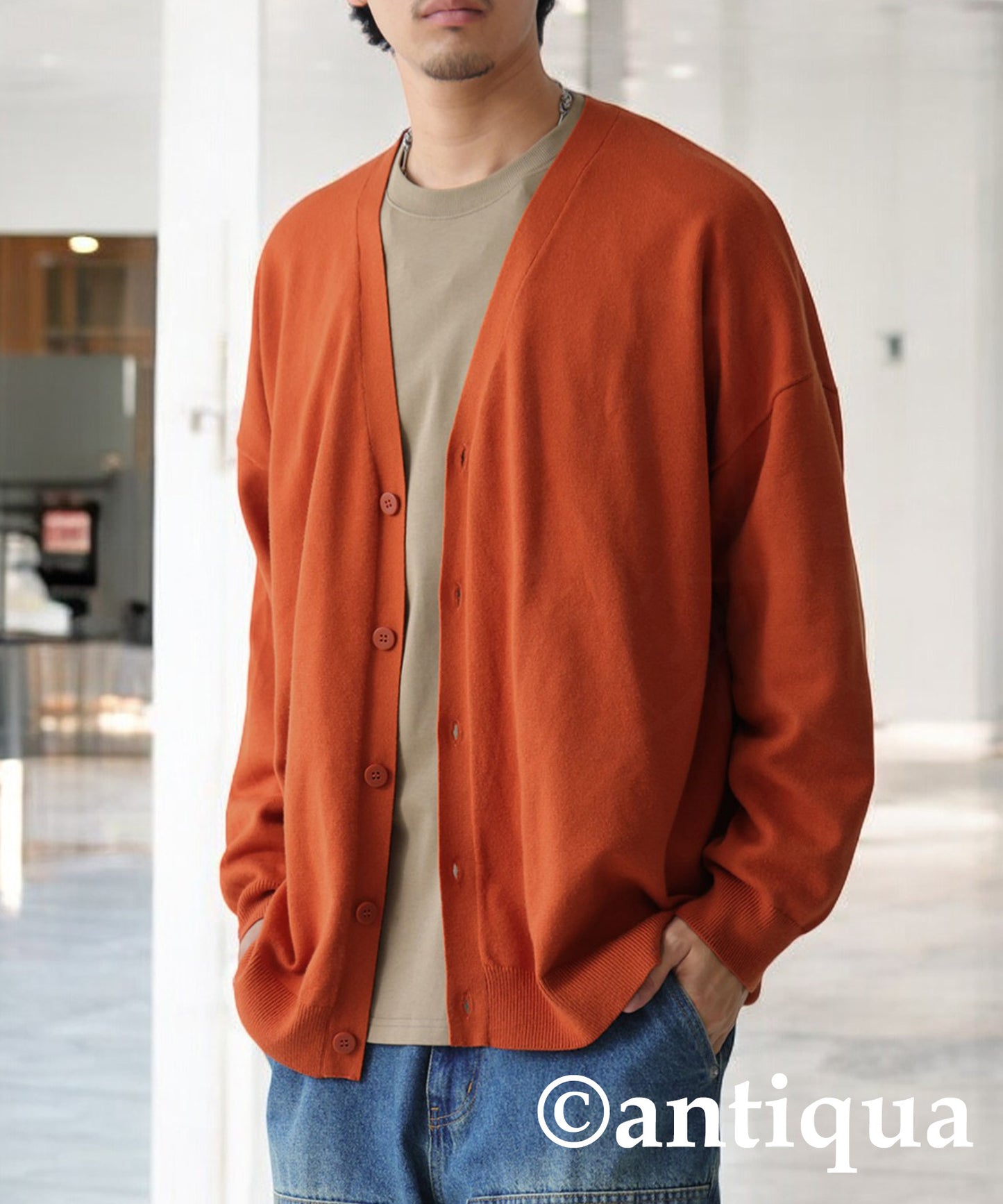 High Gauge Knit Cardigan Men's