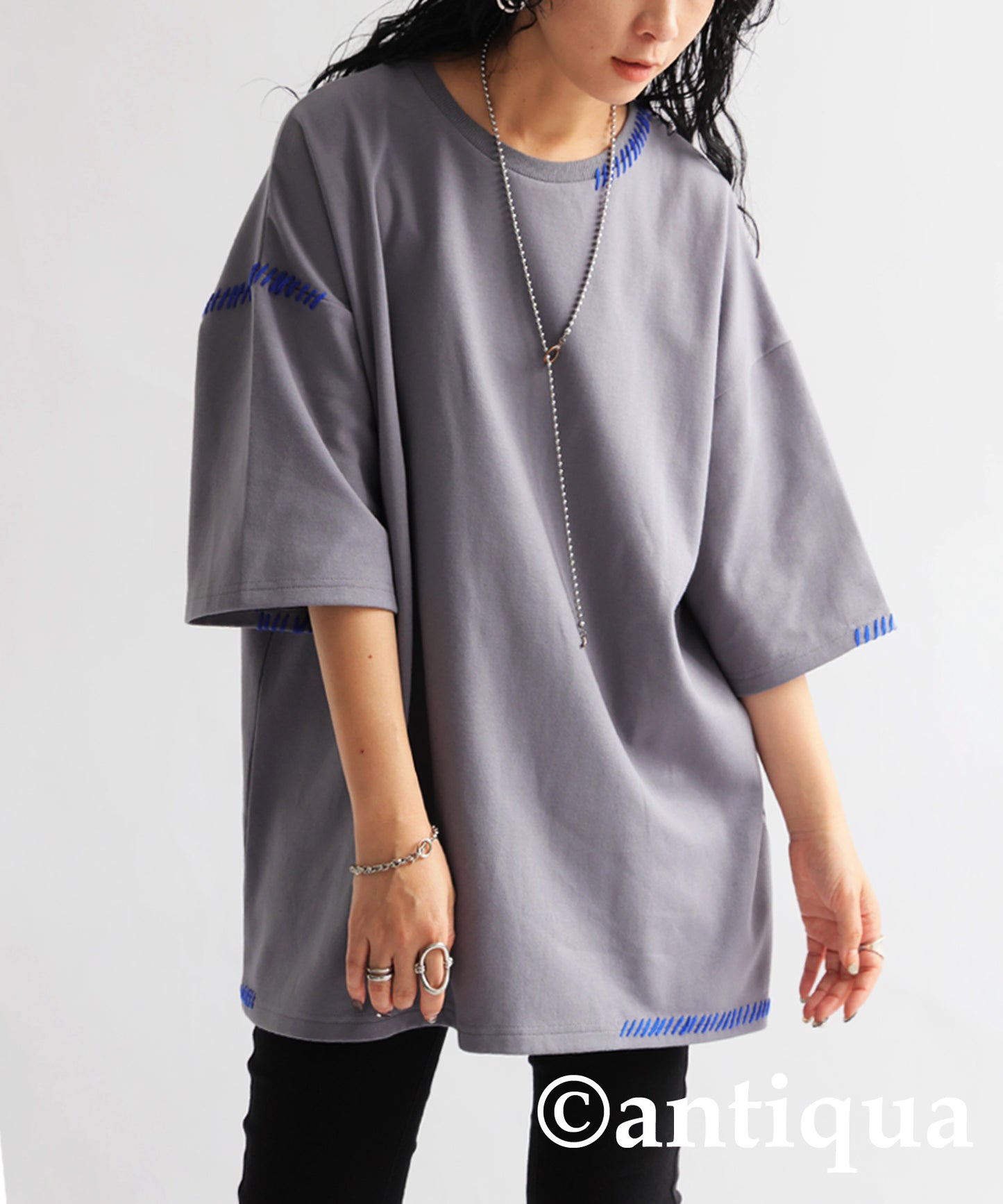 Hand Stitch Ponte Fabric T-Shirt