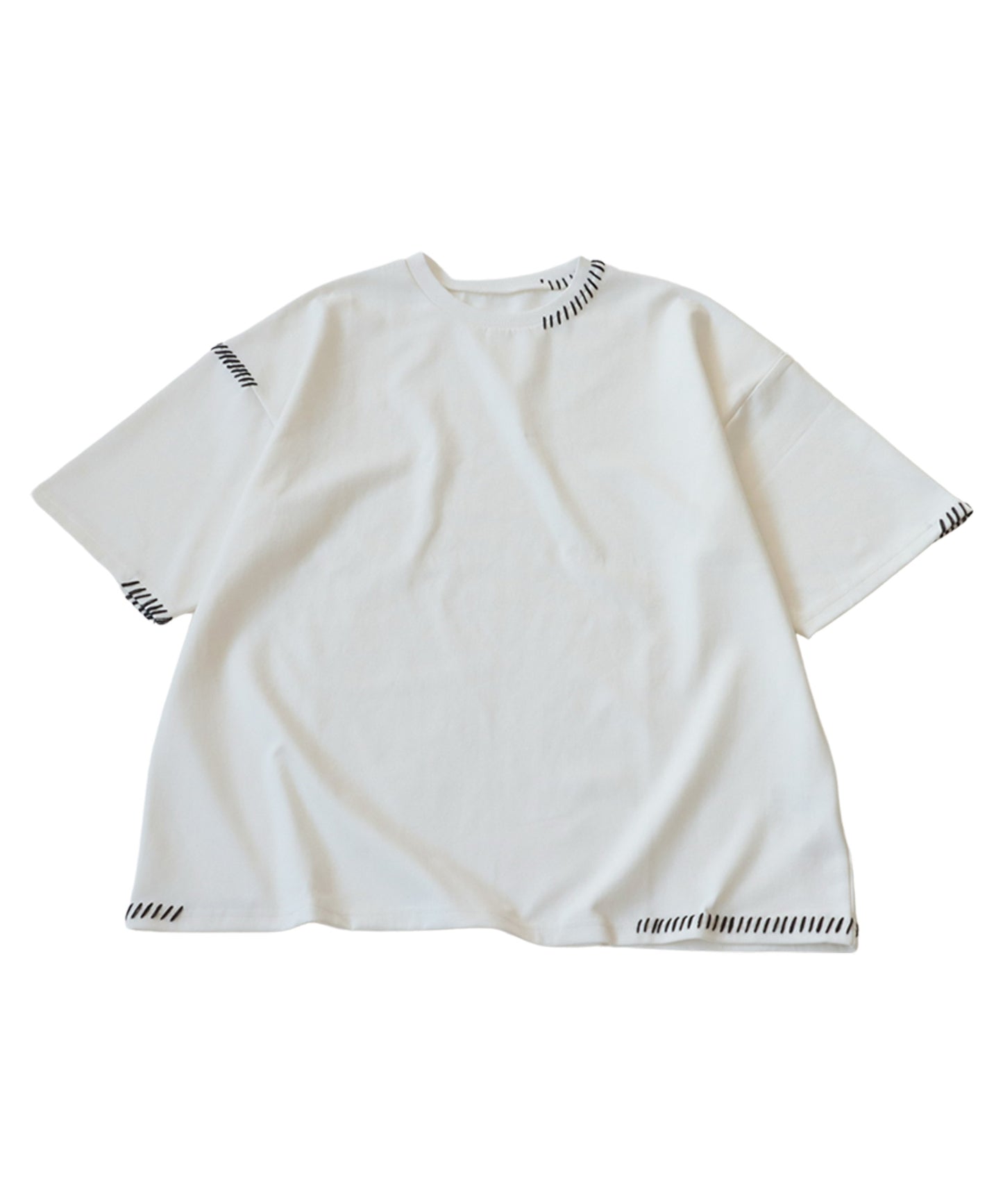 Hand Stitch Ponte Fabric T-Shirt