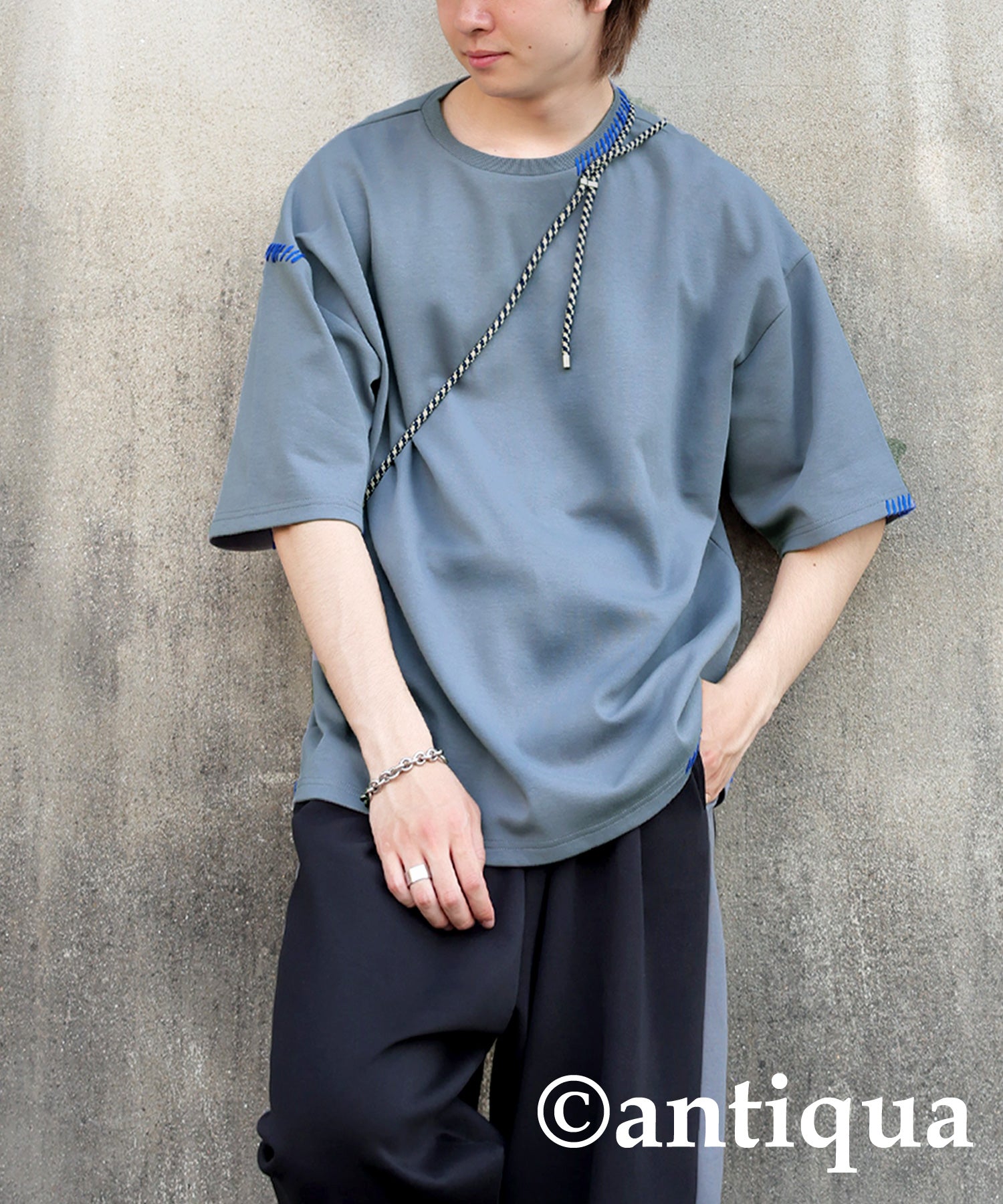 Hand Stitch Ponte Fabric T-Shirt Men's | Japanese fashion brand