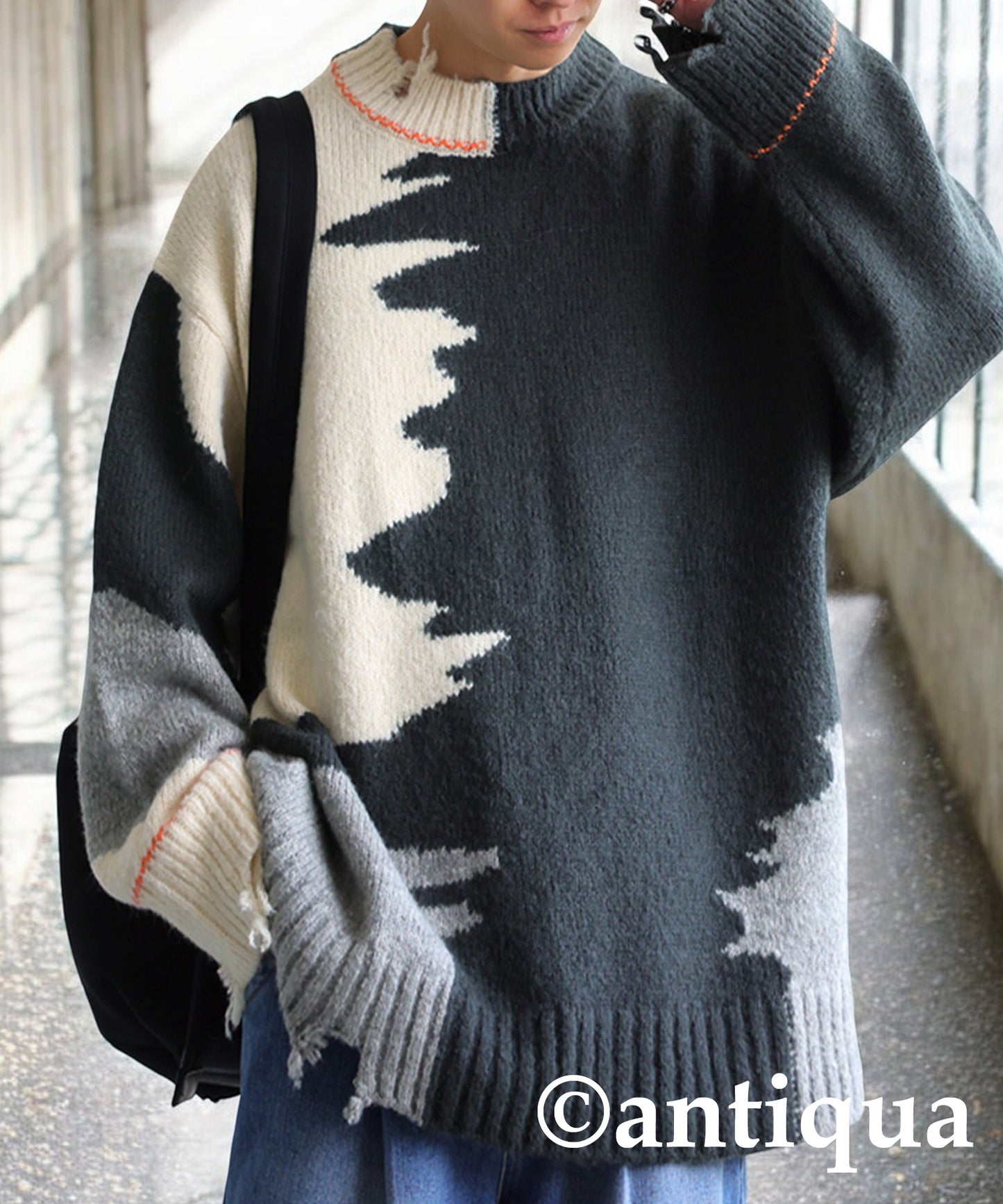 Damaged Knit Tops Men's