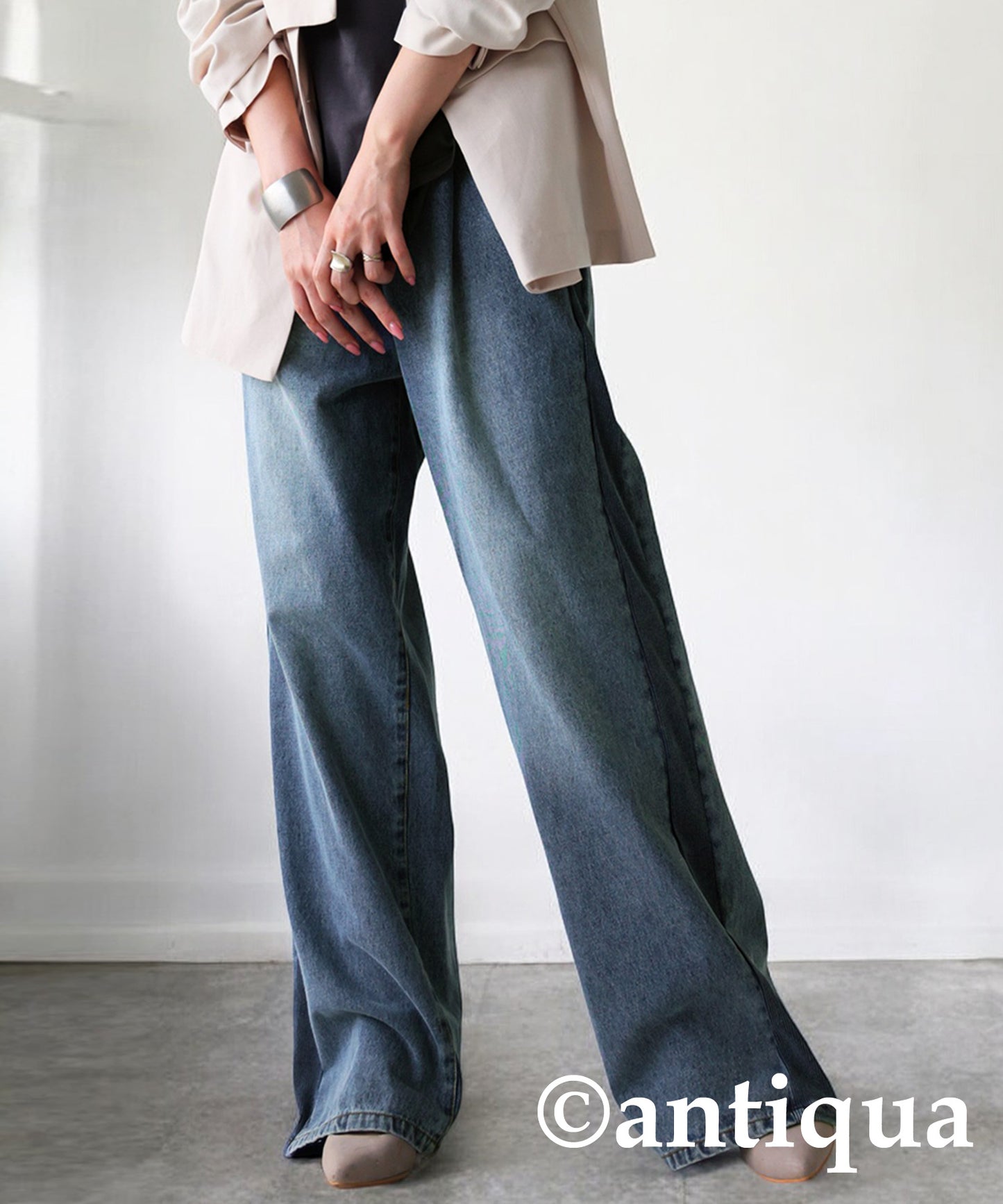 Ribbed Straight Denim Ladies