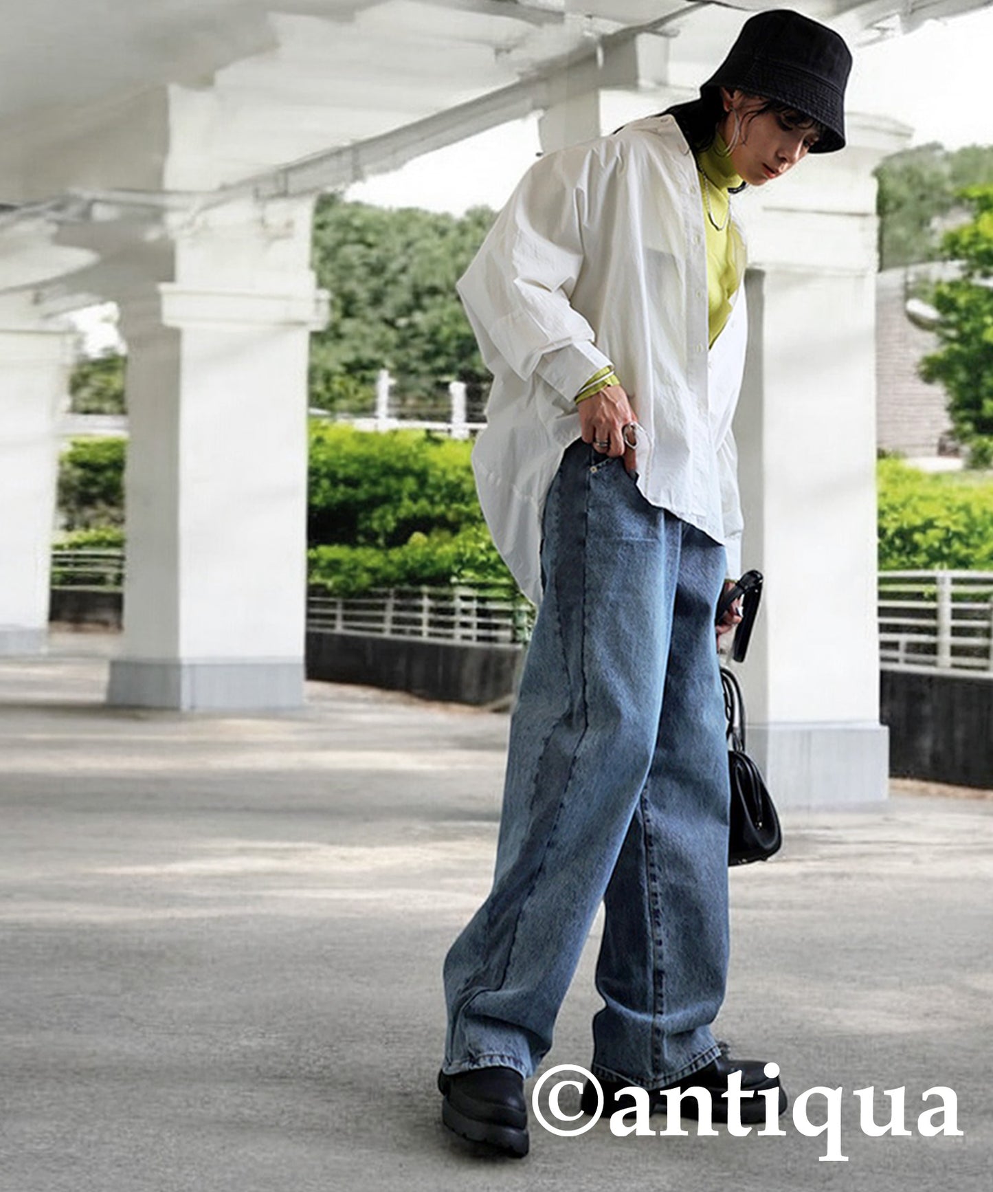 Ribbed Straight Denim Ladies