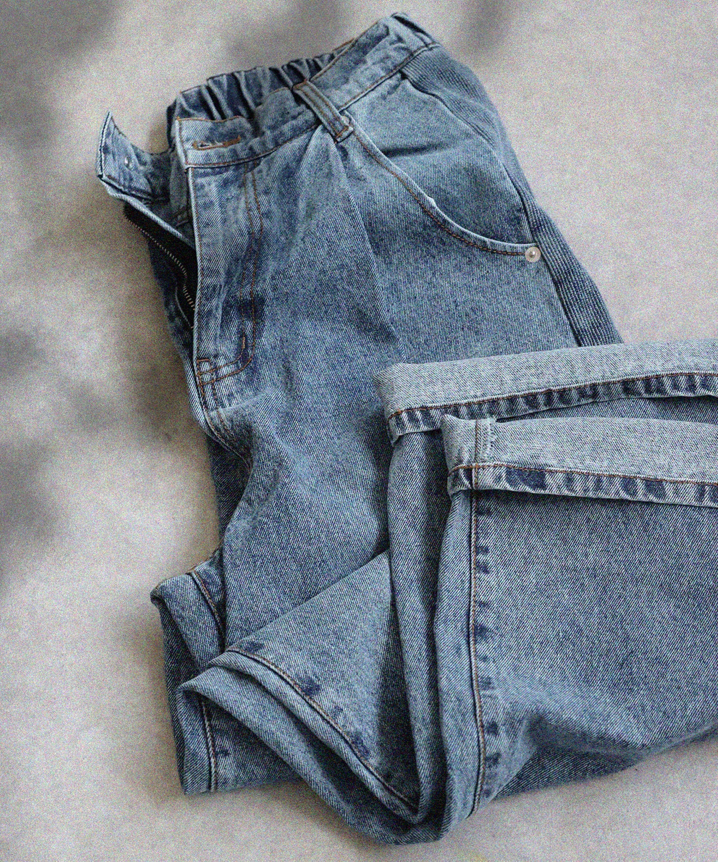 Ribbed Straight Denim Ladies