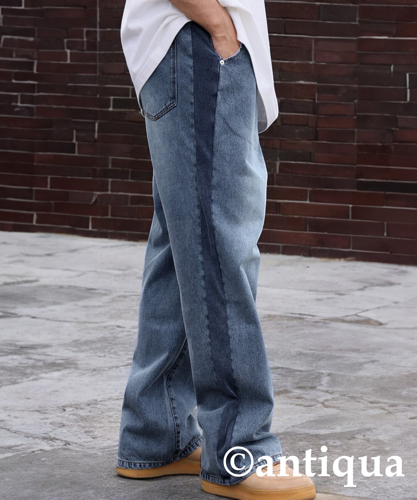 Ribbed Straight Denim Men's