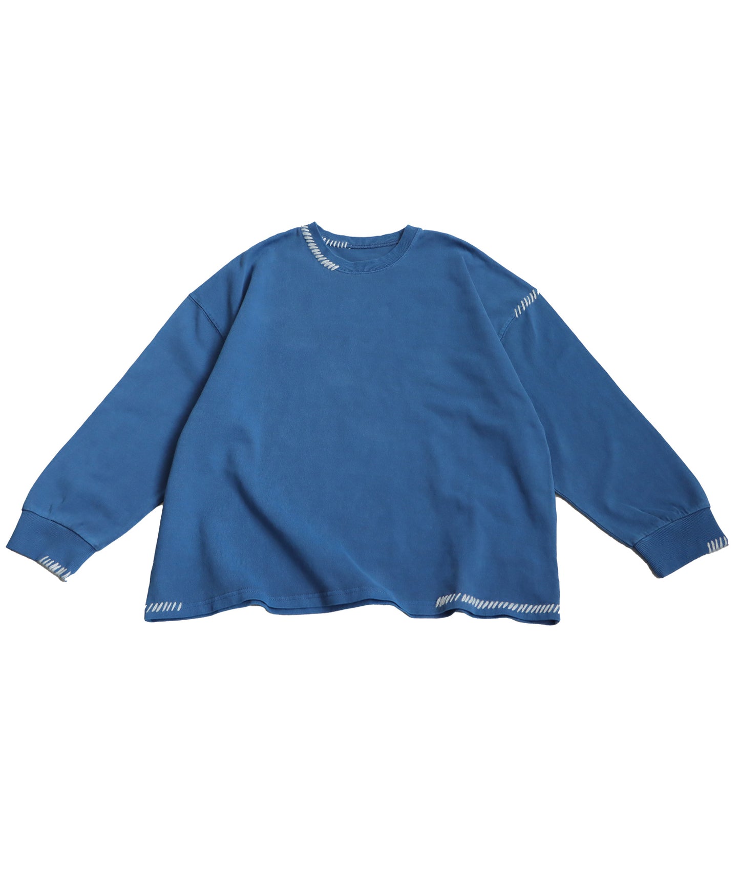 Hand-Stitched Design Long T-Shirt Men's