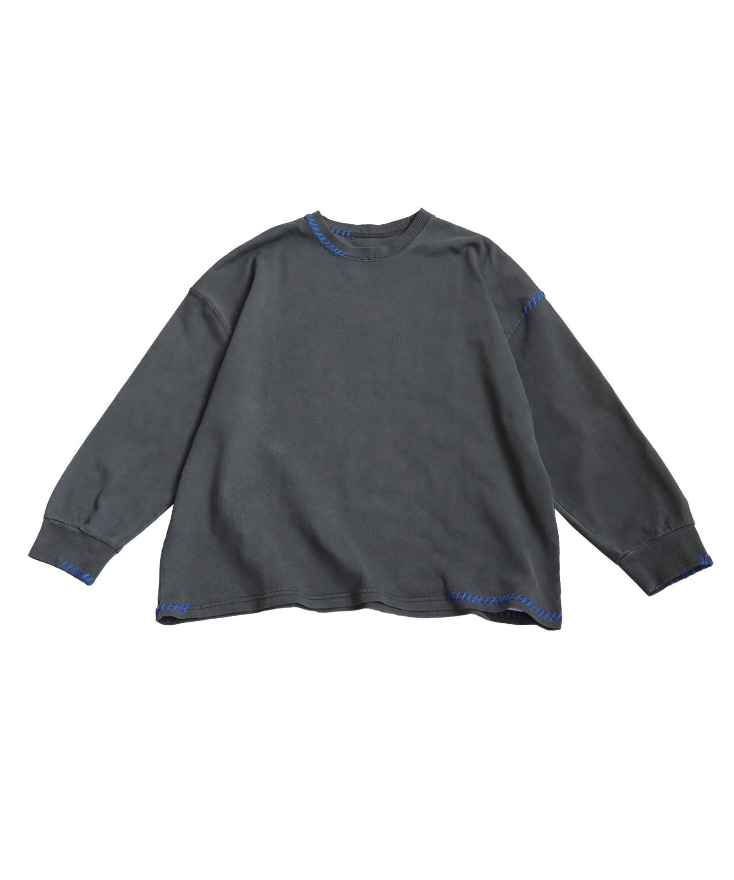 Hand-Stitched Design Long T-Shirt Men's