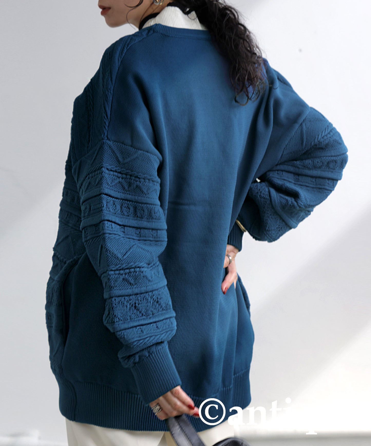 3D Jacquard Knit Cardigan Ladies