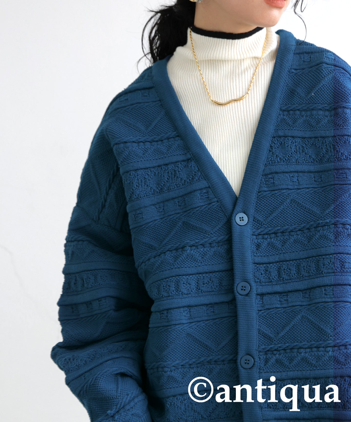 3D Jacquard Knit Cardigan Ladies