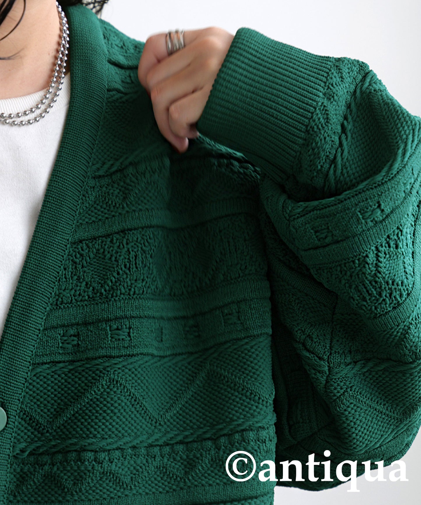 3D Jacquard Knit Cardigan Ladies