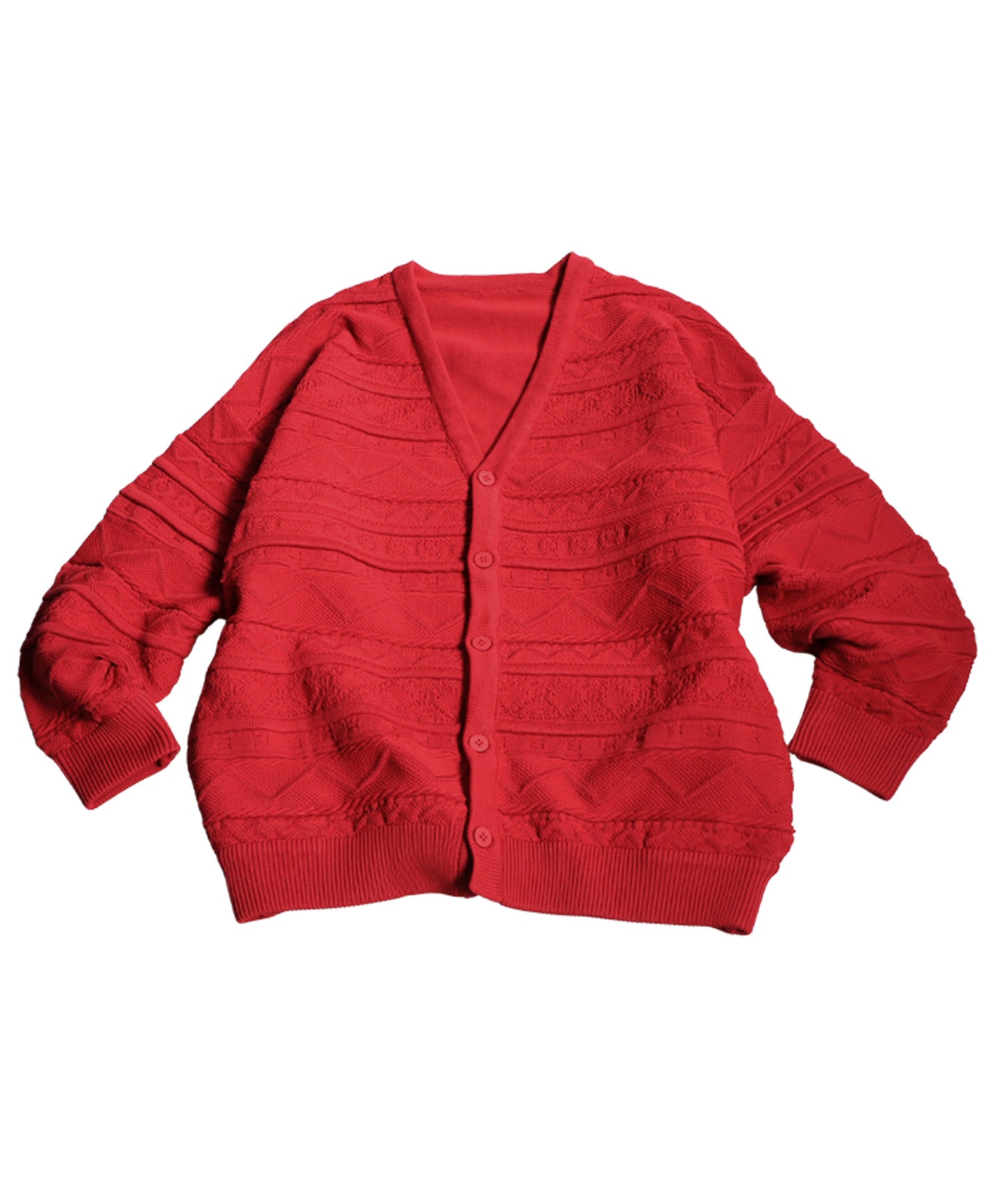 3D Jacquard Knit Cardigan Ladies