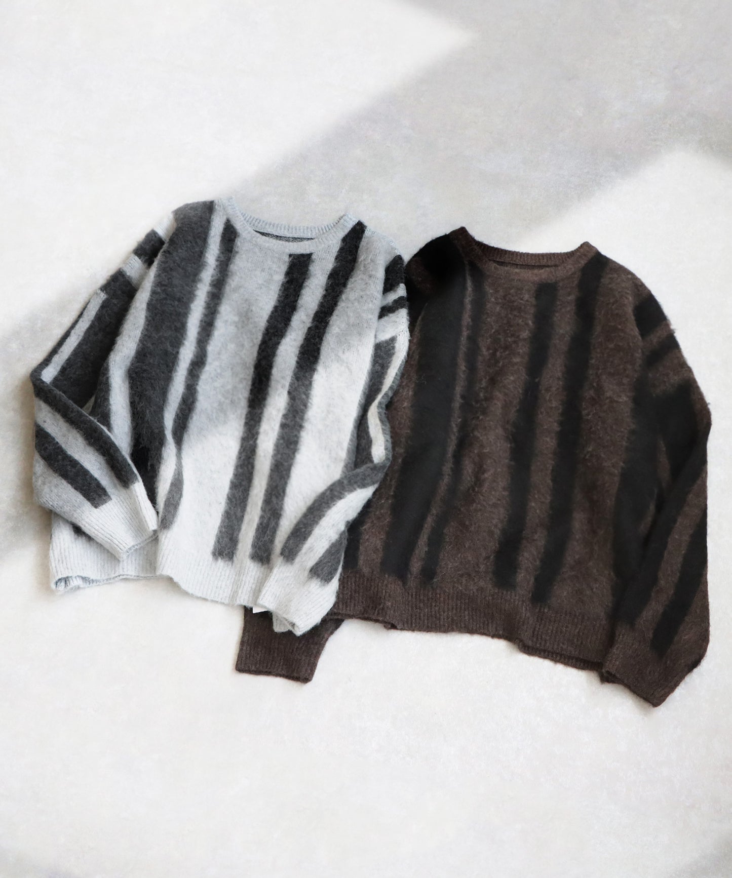 Striped Pattern Knit Ladies