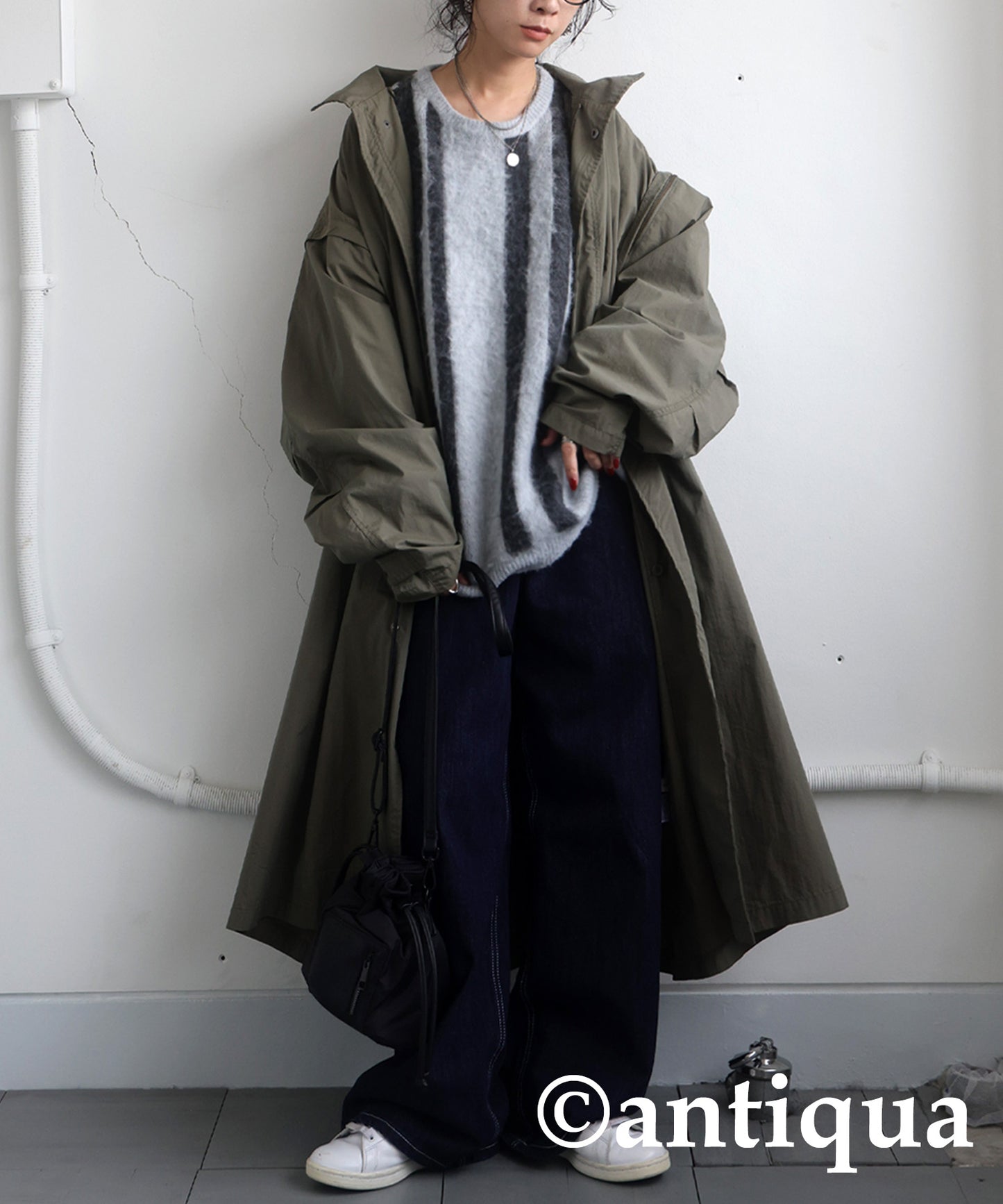 Striped Pattern Knit Ladies