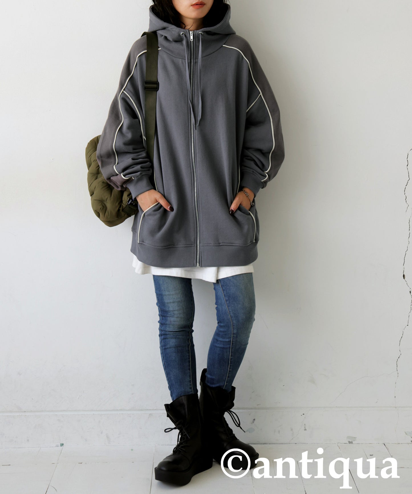 Fleece High Neck Zip Hoodie Ladies