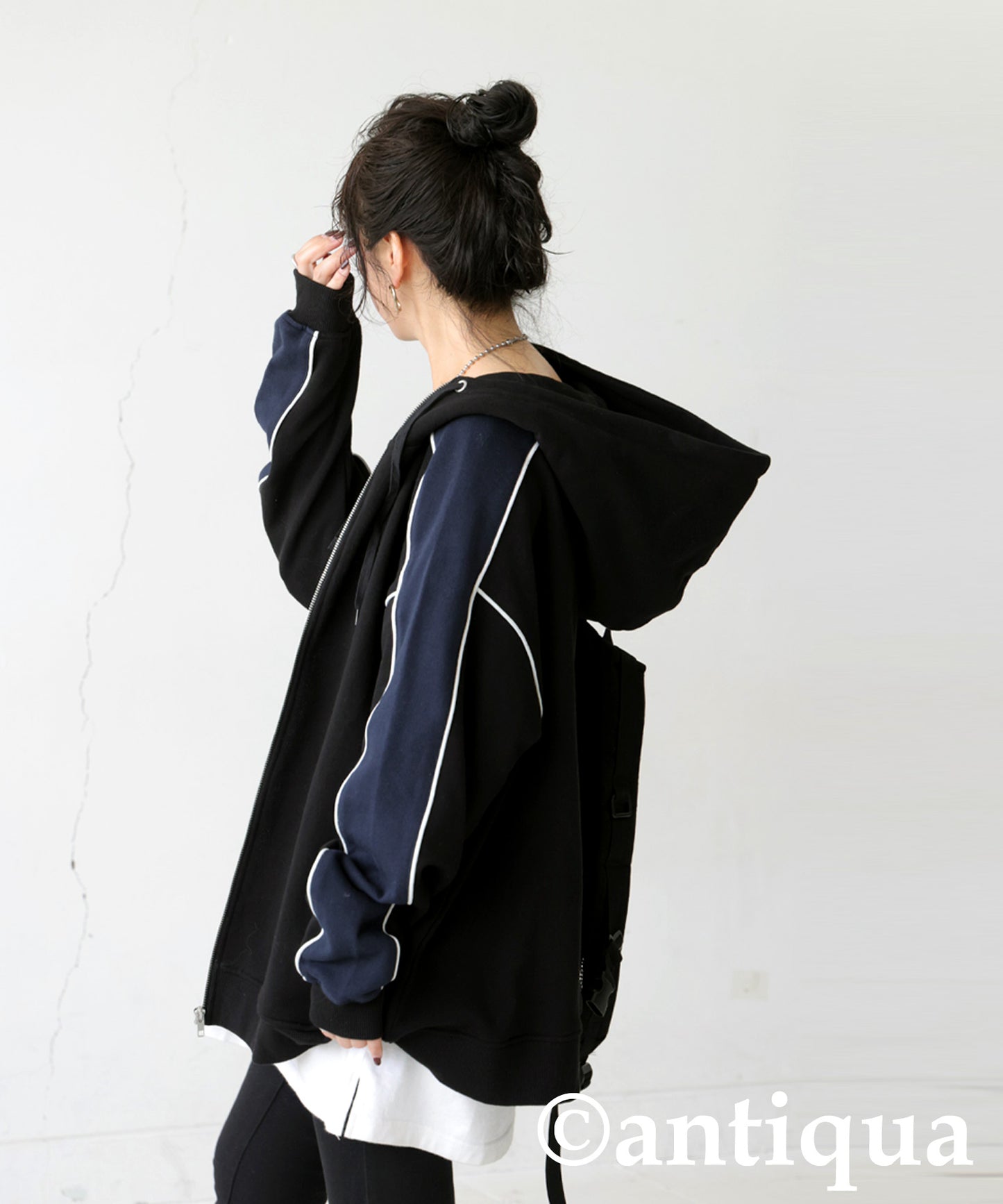 Fleece High Neck Zip Hoodie Ladies