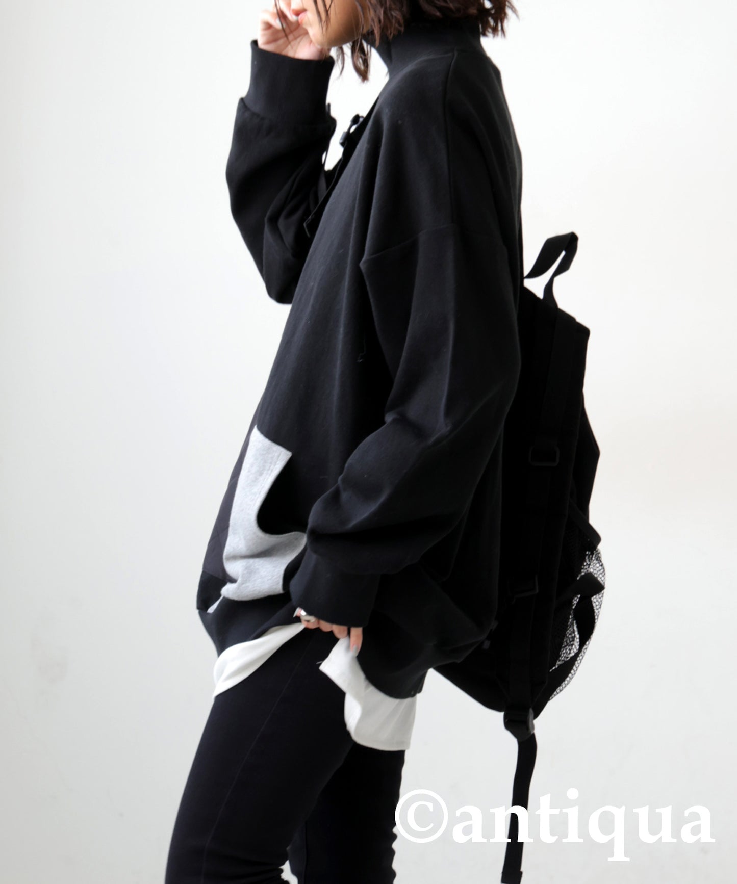 Pocket Color Scheme Tops Ladies