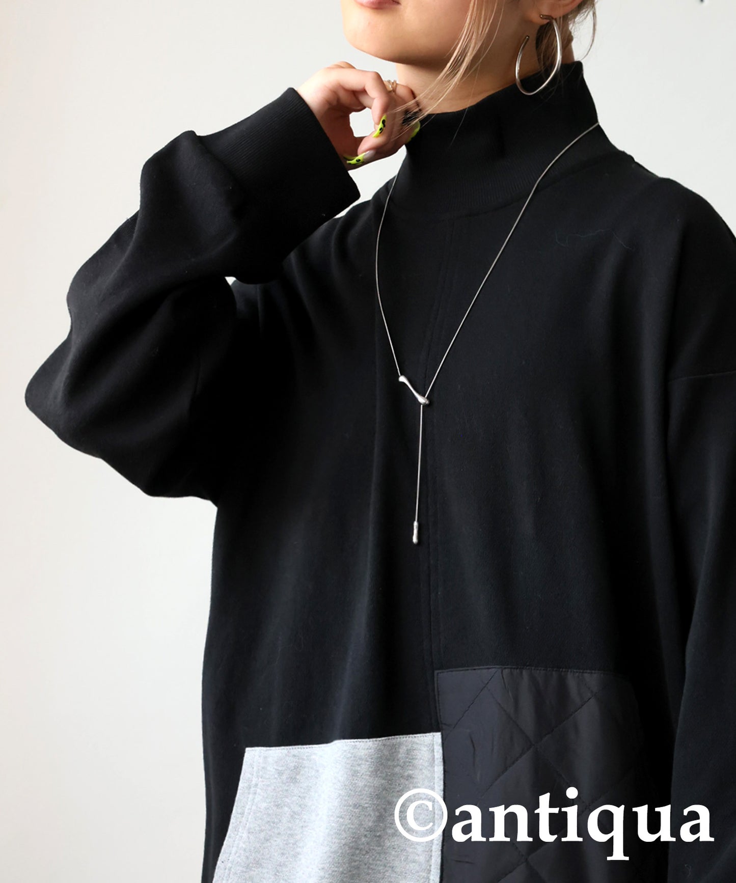 Pocket Color Scheme Tops Ladies