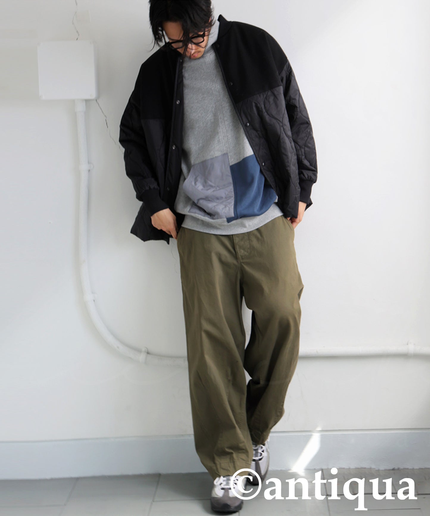 Pocket Color Scheme Tops Men's