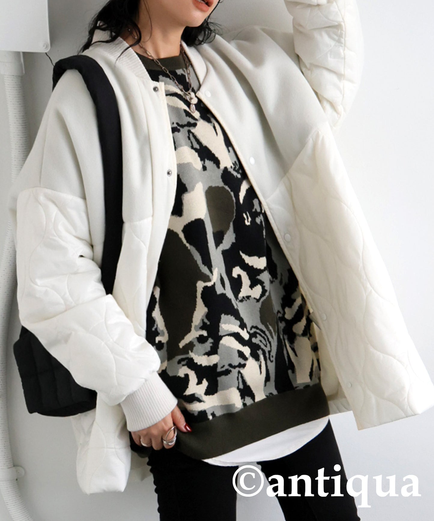 Camouflage Pattern Knit Ladies