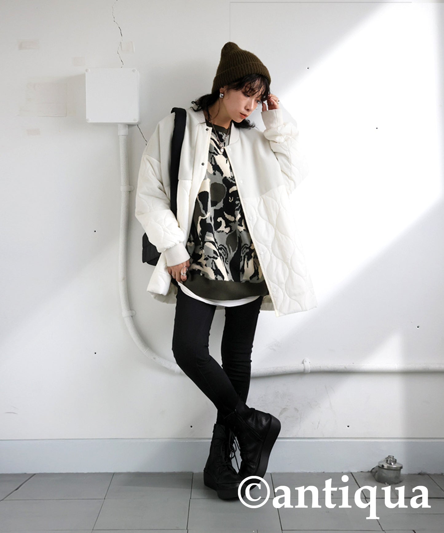 Camouflage Pattern Knit Ladies