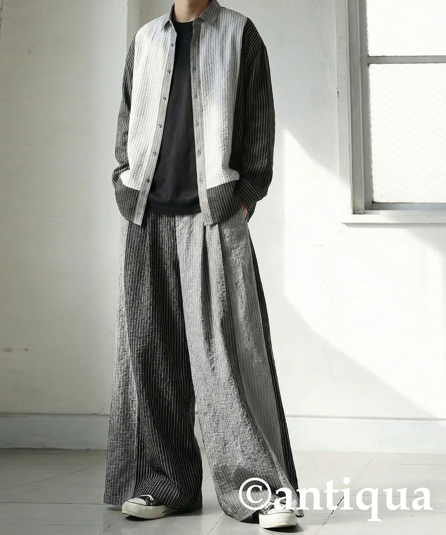 Striped Wide Pants Men's