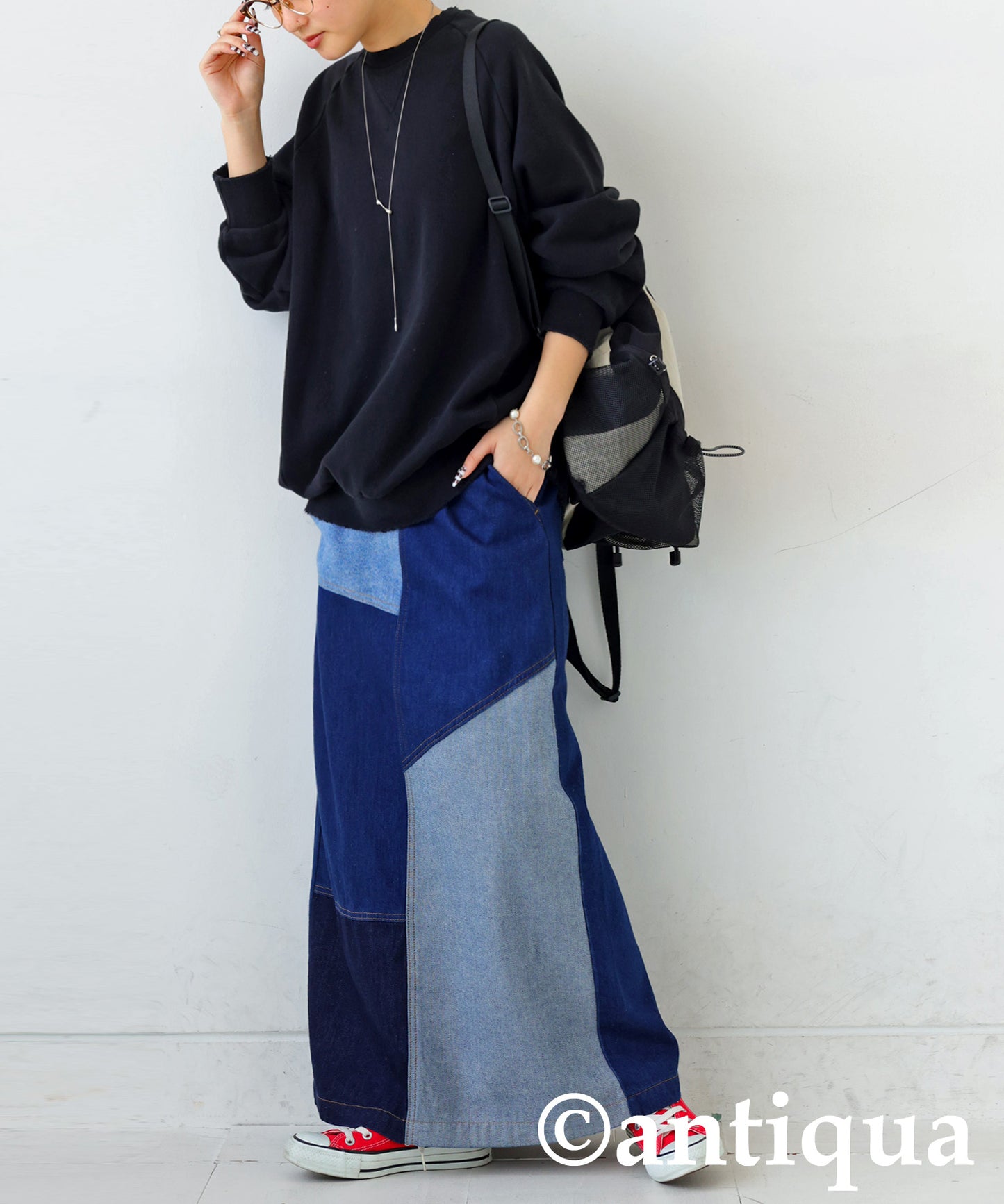 Damaged Raglan Sweatshirt Ladies