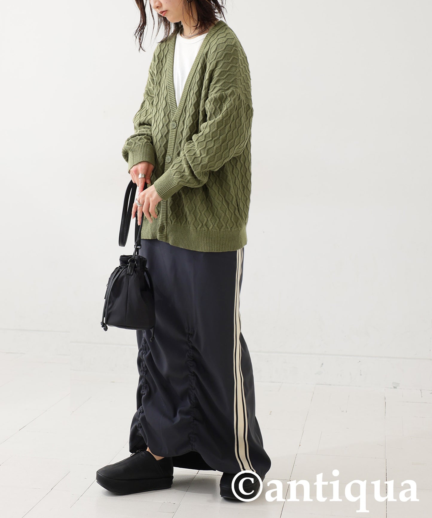 Aran Knit Cardigan Ladies