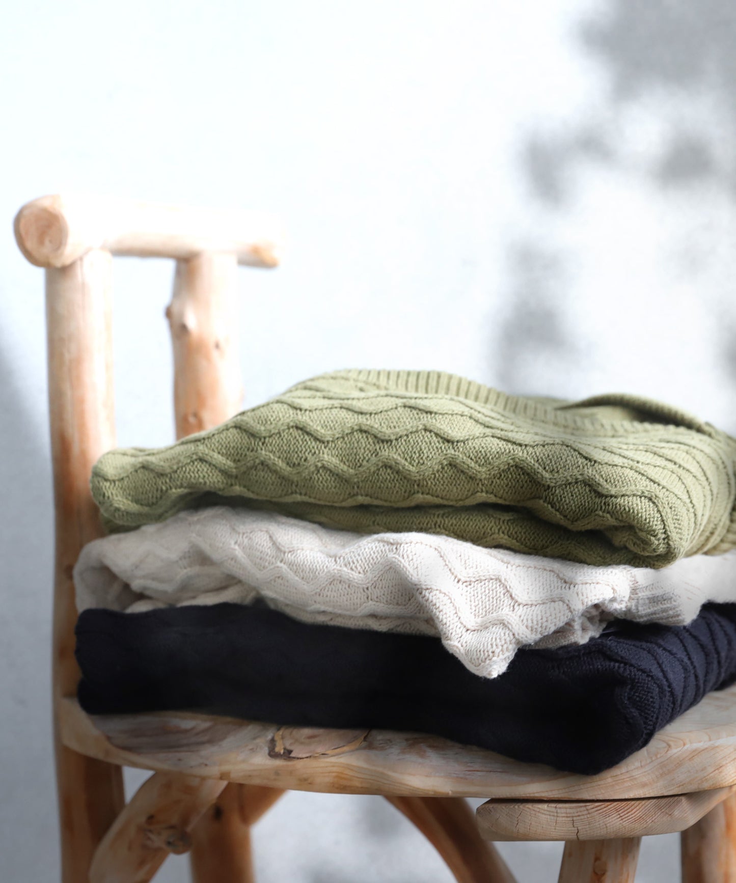 Aran Knit Cardigan Ladies