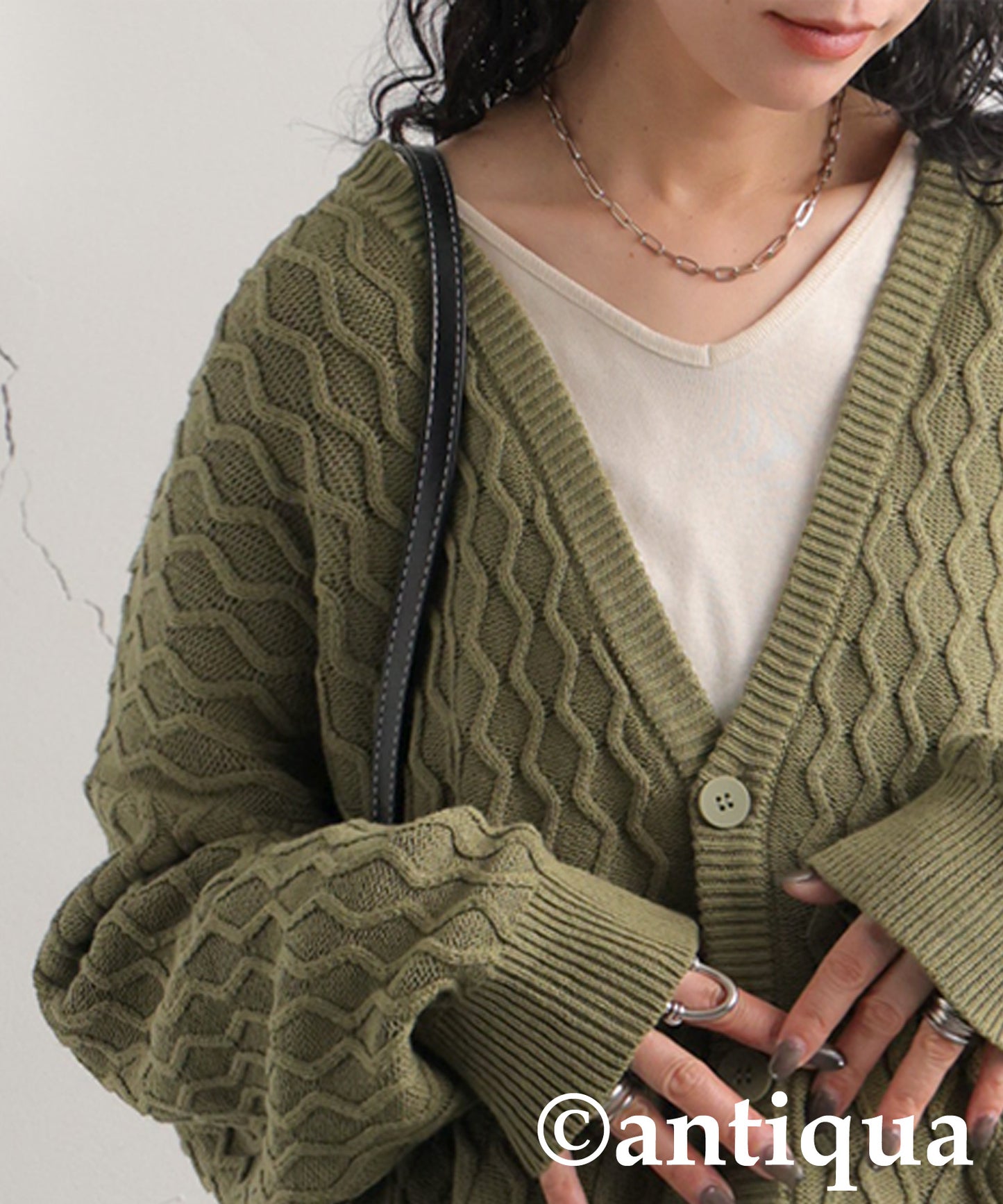 Aran Knit Cardigan Ladies