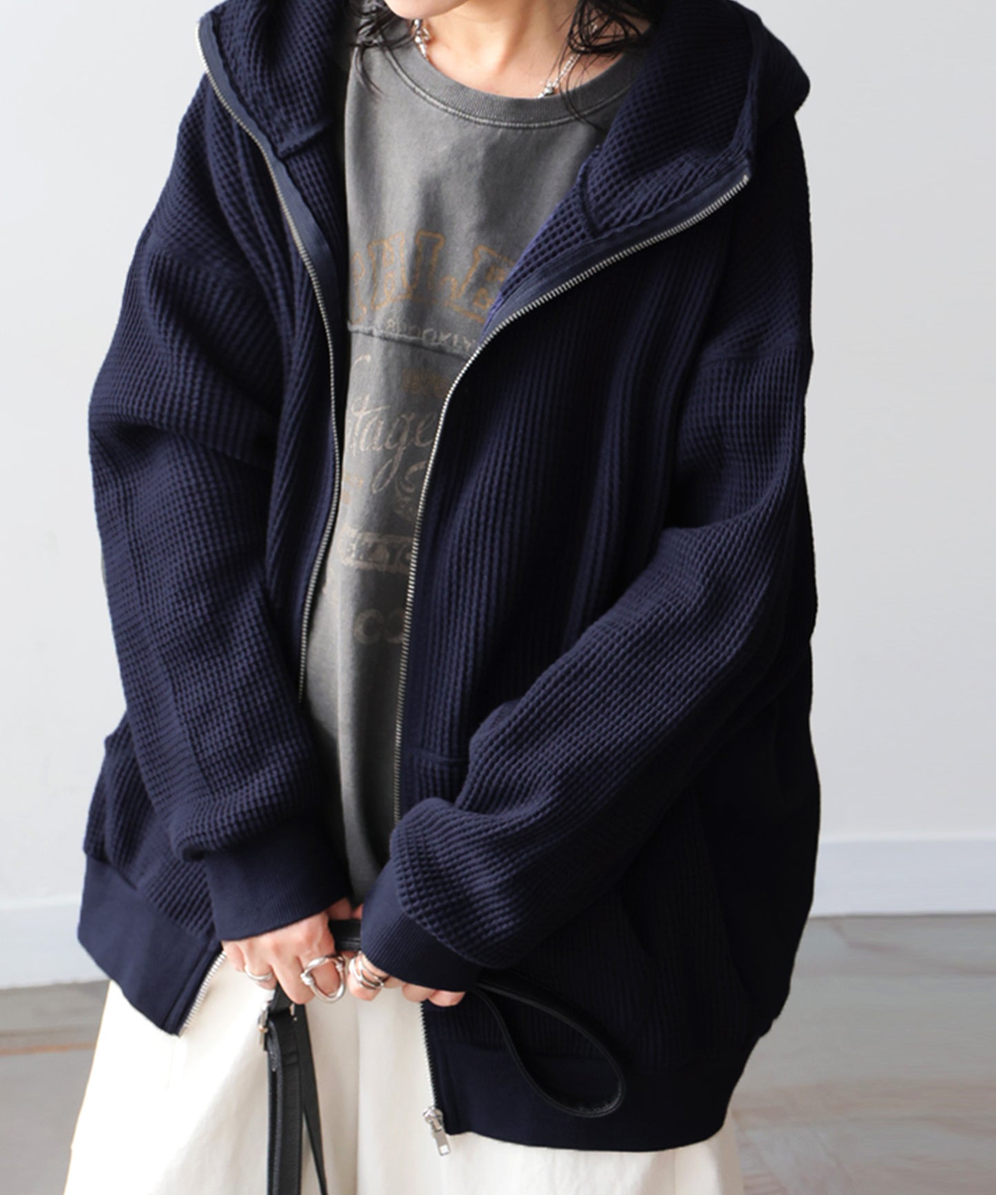ONI-Waffle Hoodie Ladies